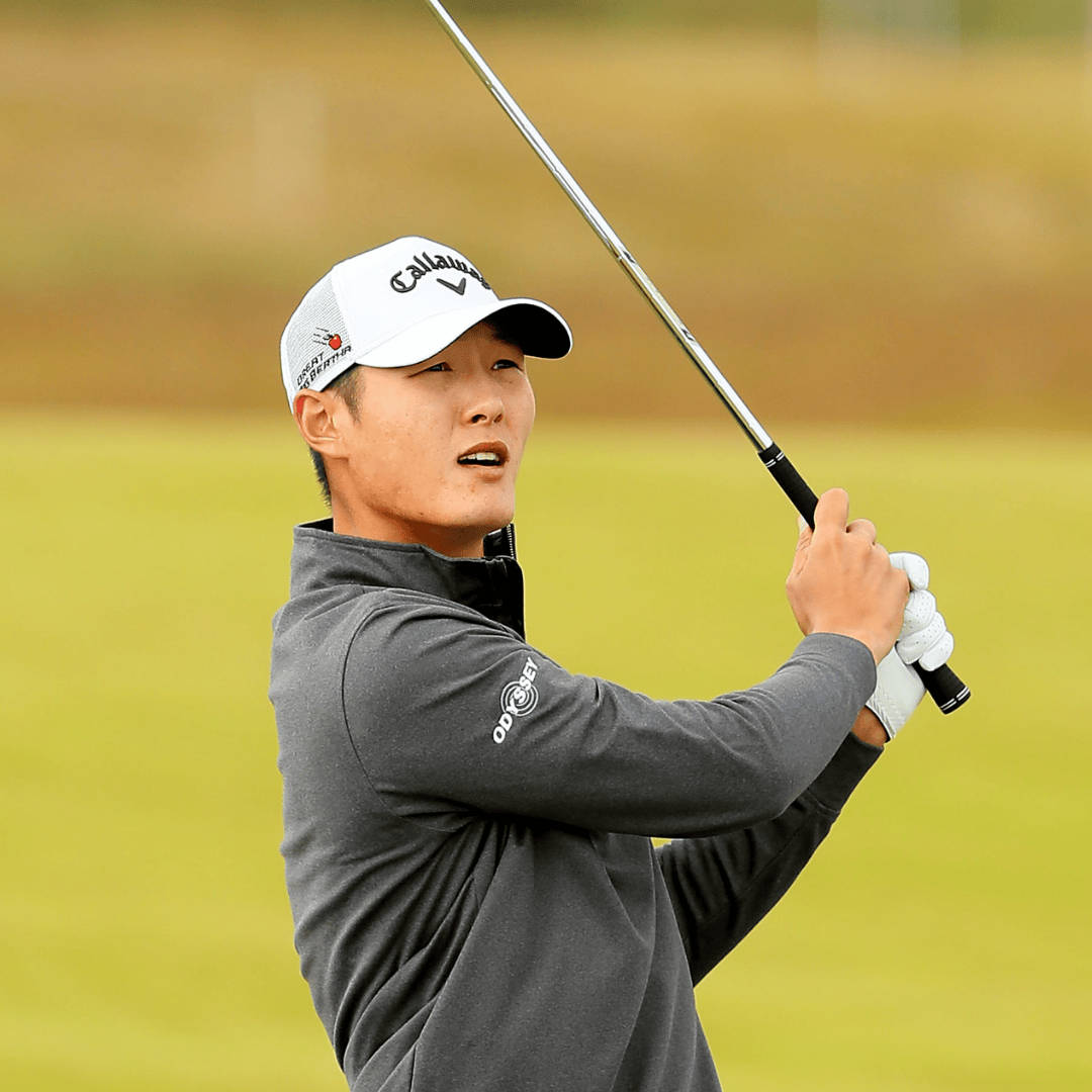 Danny Lee, golfer, mid-swing, SD Desktop Wallpaper