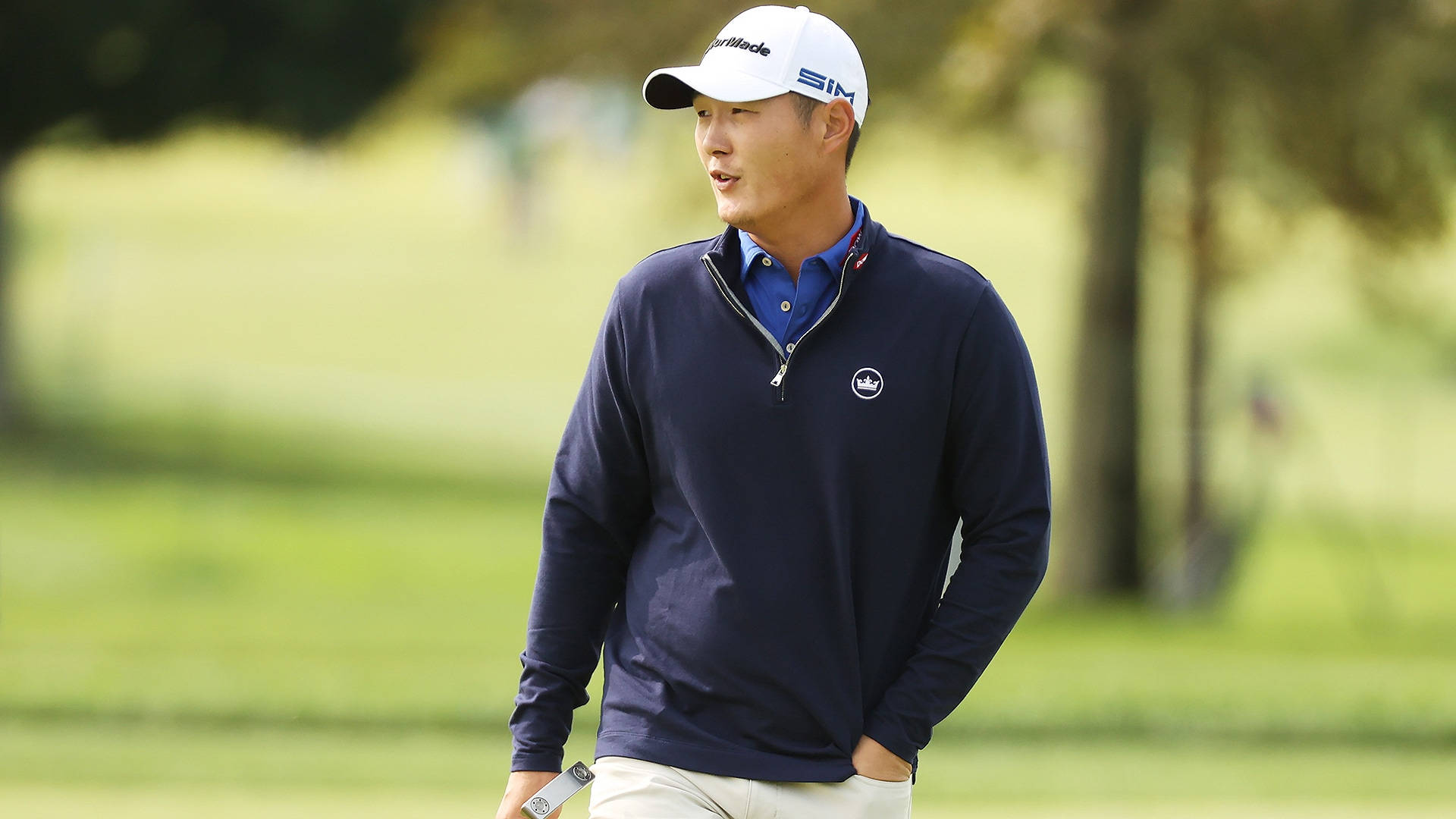 Danny Lee, navy pullover, white cap, Full HD Desktop Wallpaper