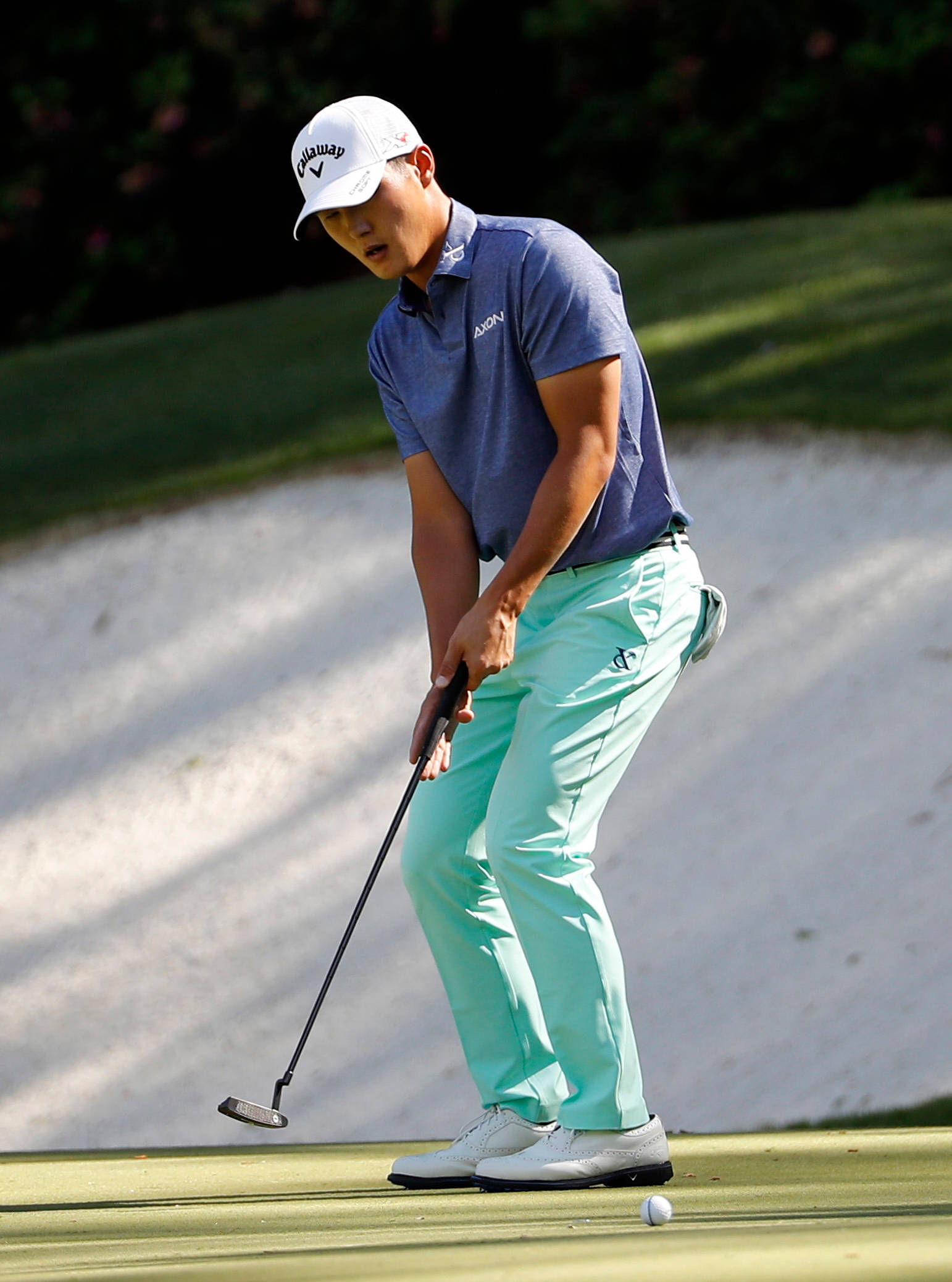 Danny Lee, blue shirt, mint green pants, Full HD Phone Wallpaper