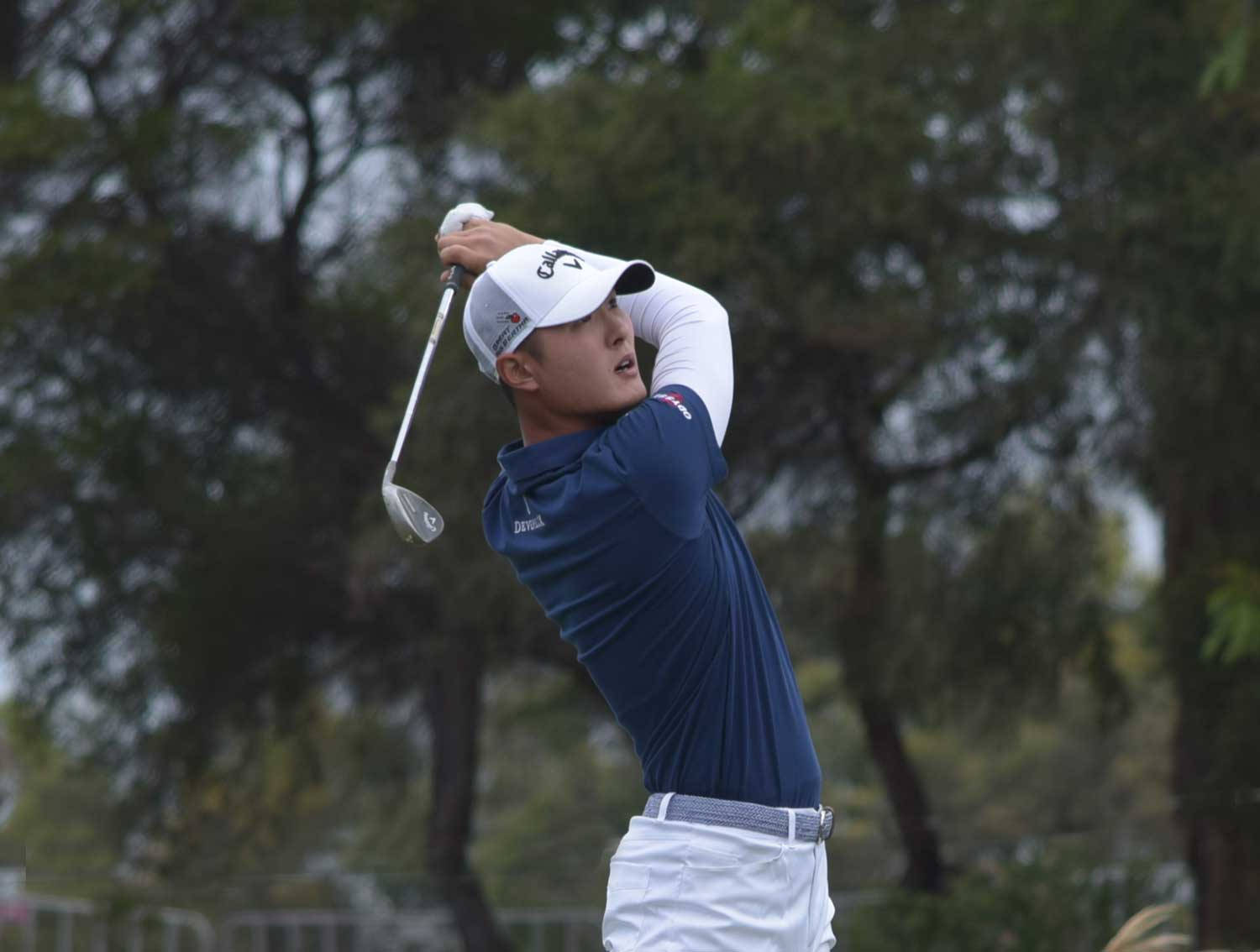 Danny Lee, golf match, blue shirt, HD Desktop Wallpaper