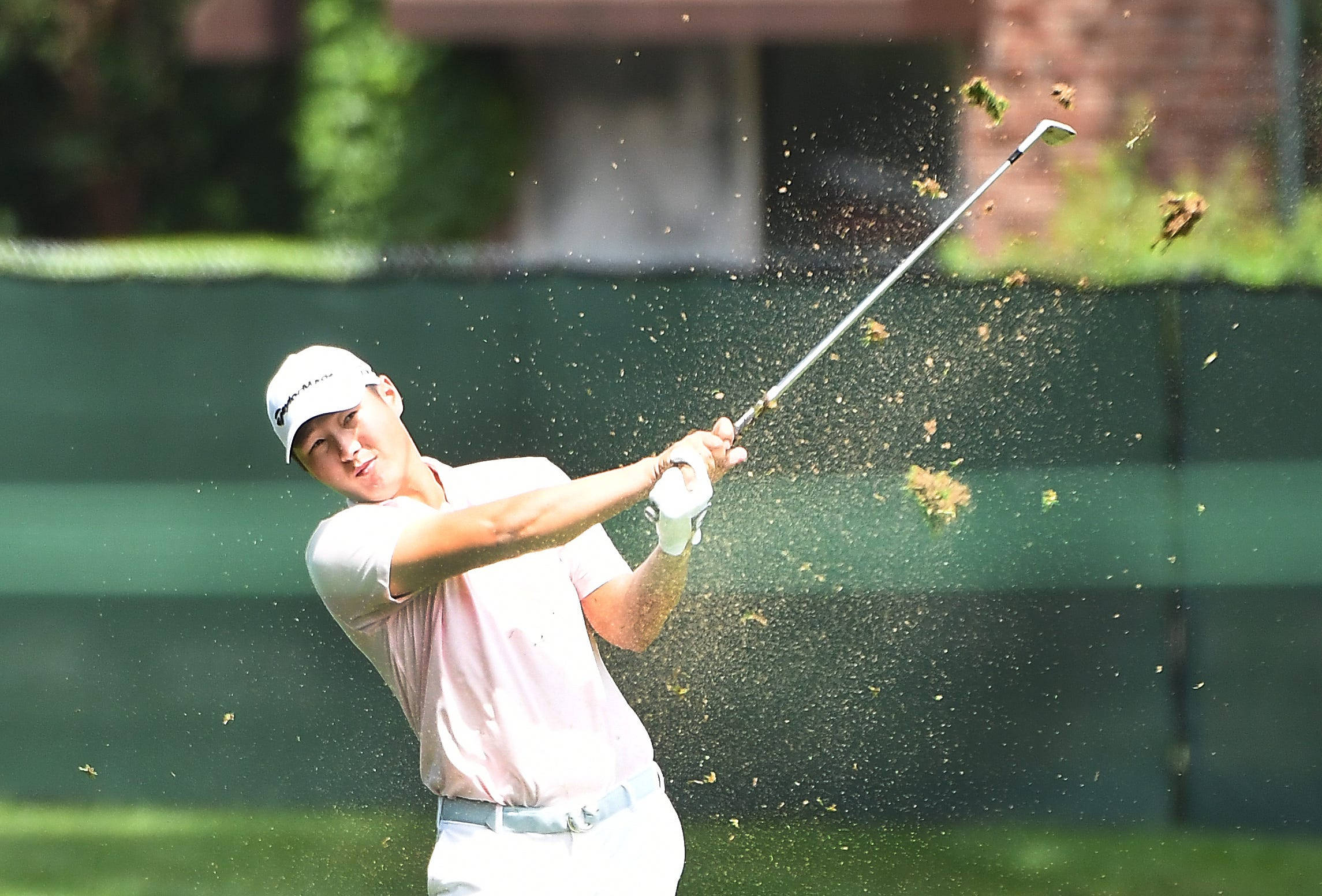 Danny Lee, golfer, mid-swing, Full HD Desktop Wallpaper
