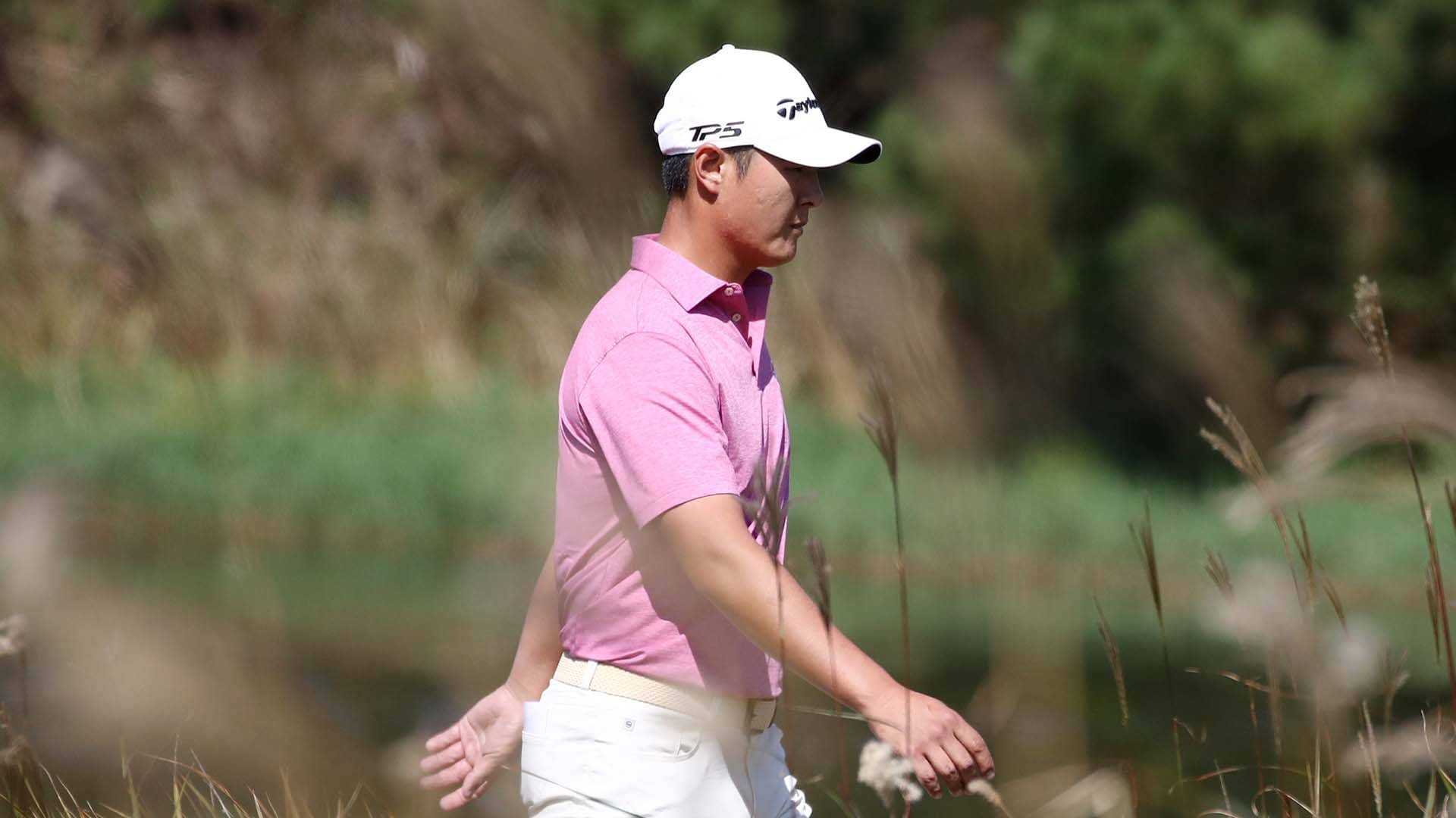 Danny Lee, pink shirt, white cap, Full HD Desktop Wallpaper
