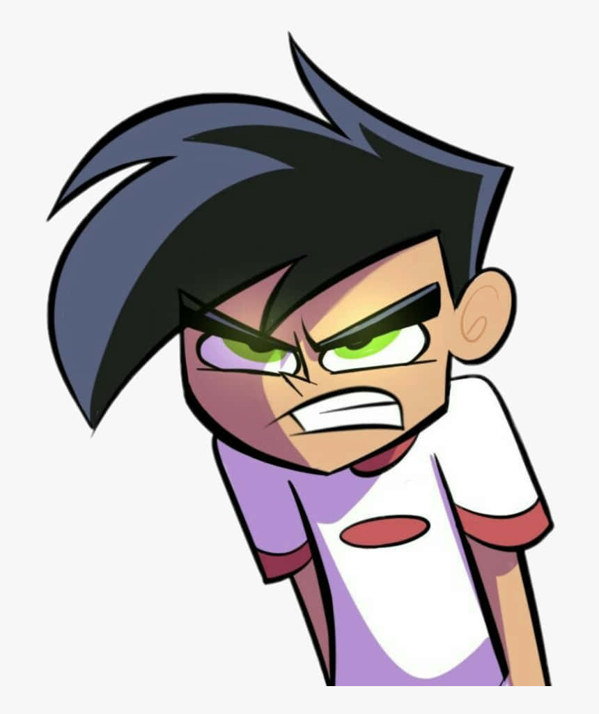Danny Phantom, angry, spiky black hair, SD Phone Wallpaper