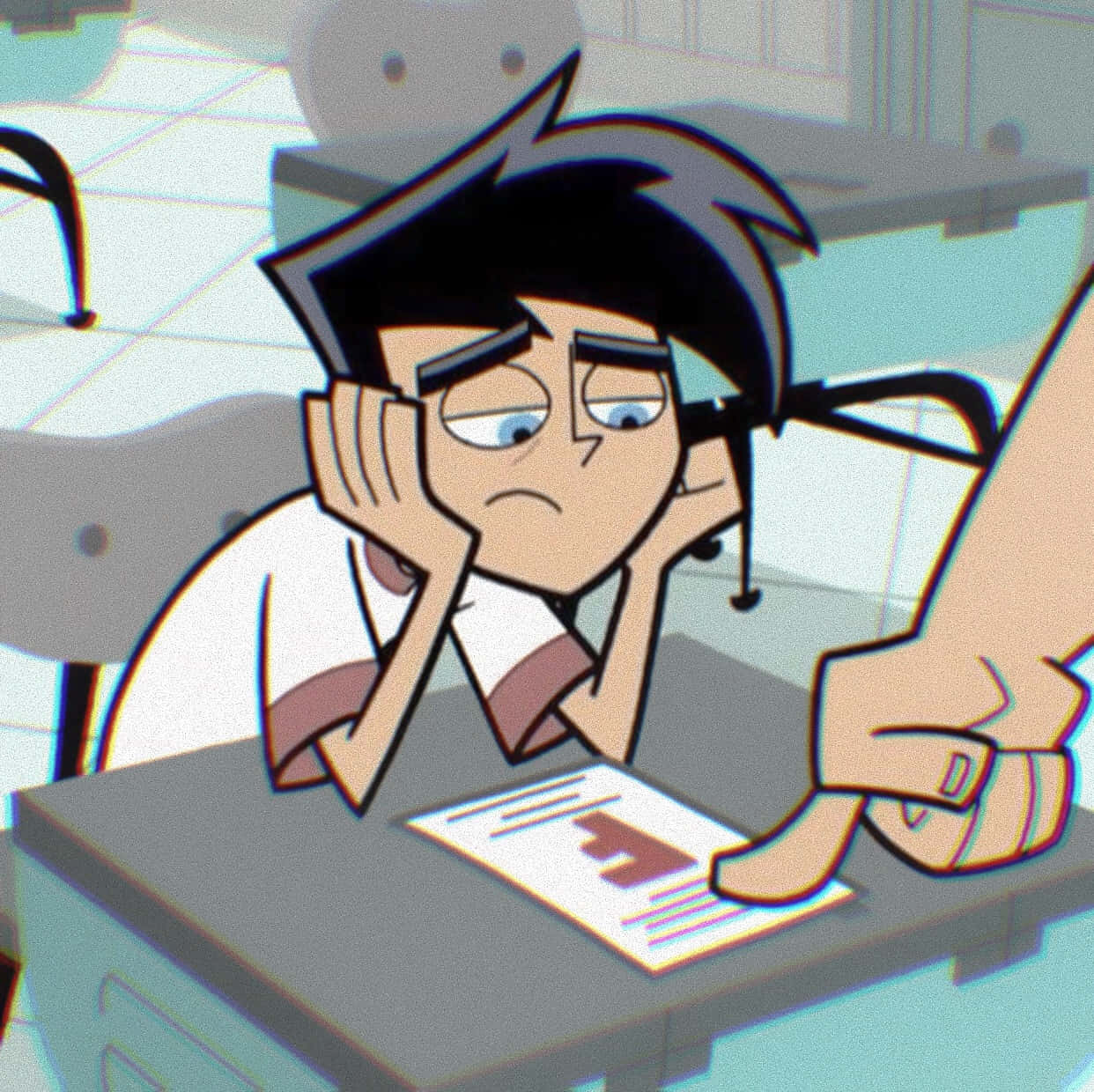 Danny Phantom, anime boy, desk, SD Desktop Wallpaper