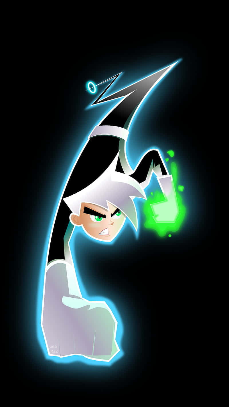 Danny Phantom, white hair, green eyes, HD Phone Wallpaper