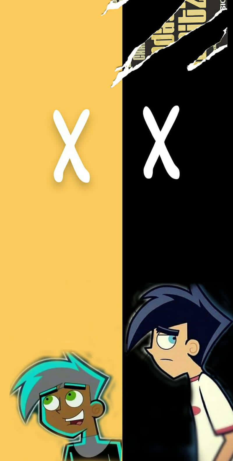 Danny Phantom, human form, yellow, HD Phone Wallpaper