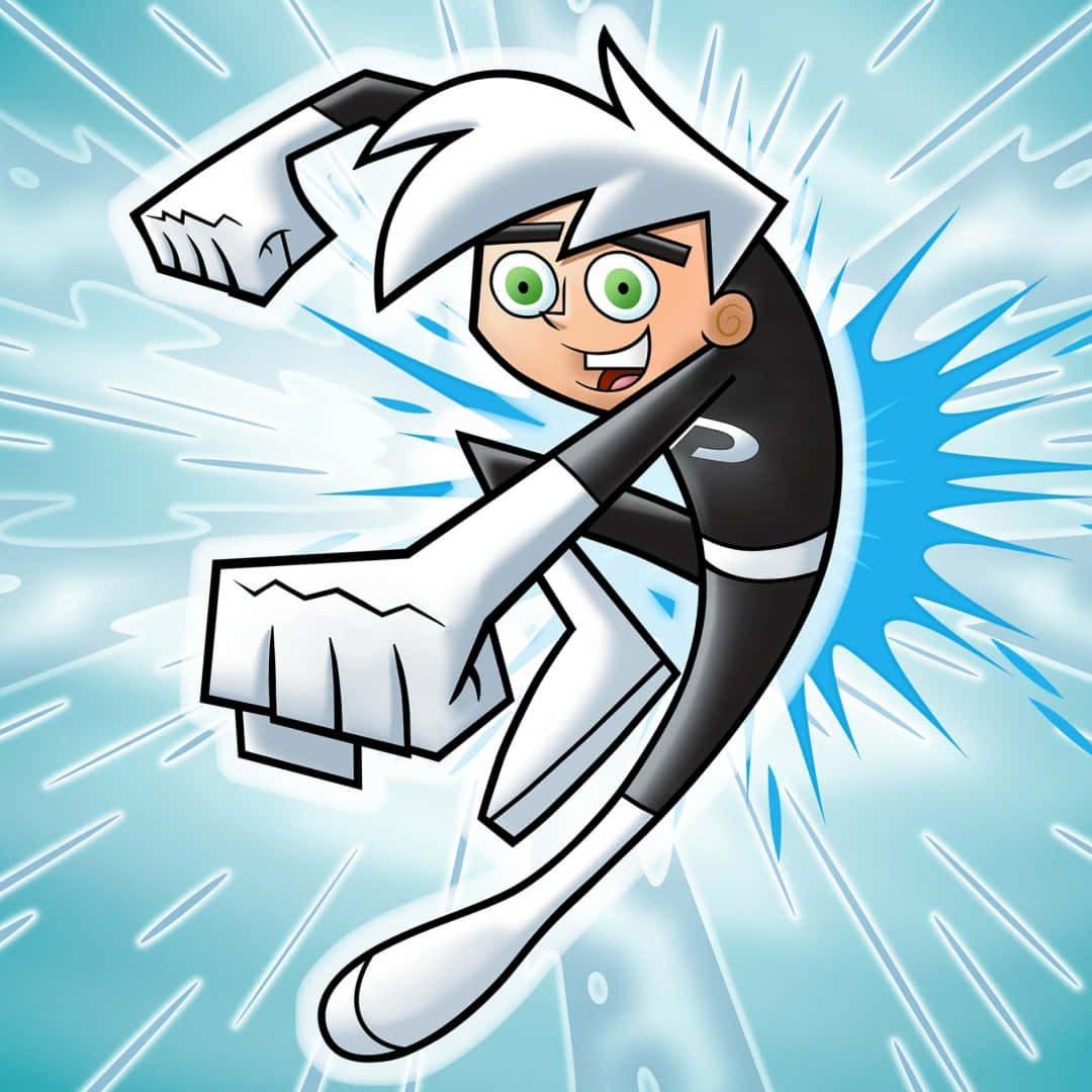 Danny Phantom, white hair, green eyes, SD Desktop Wallpaper
