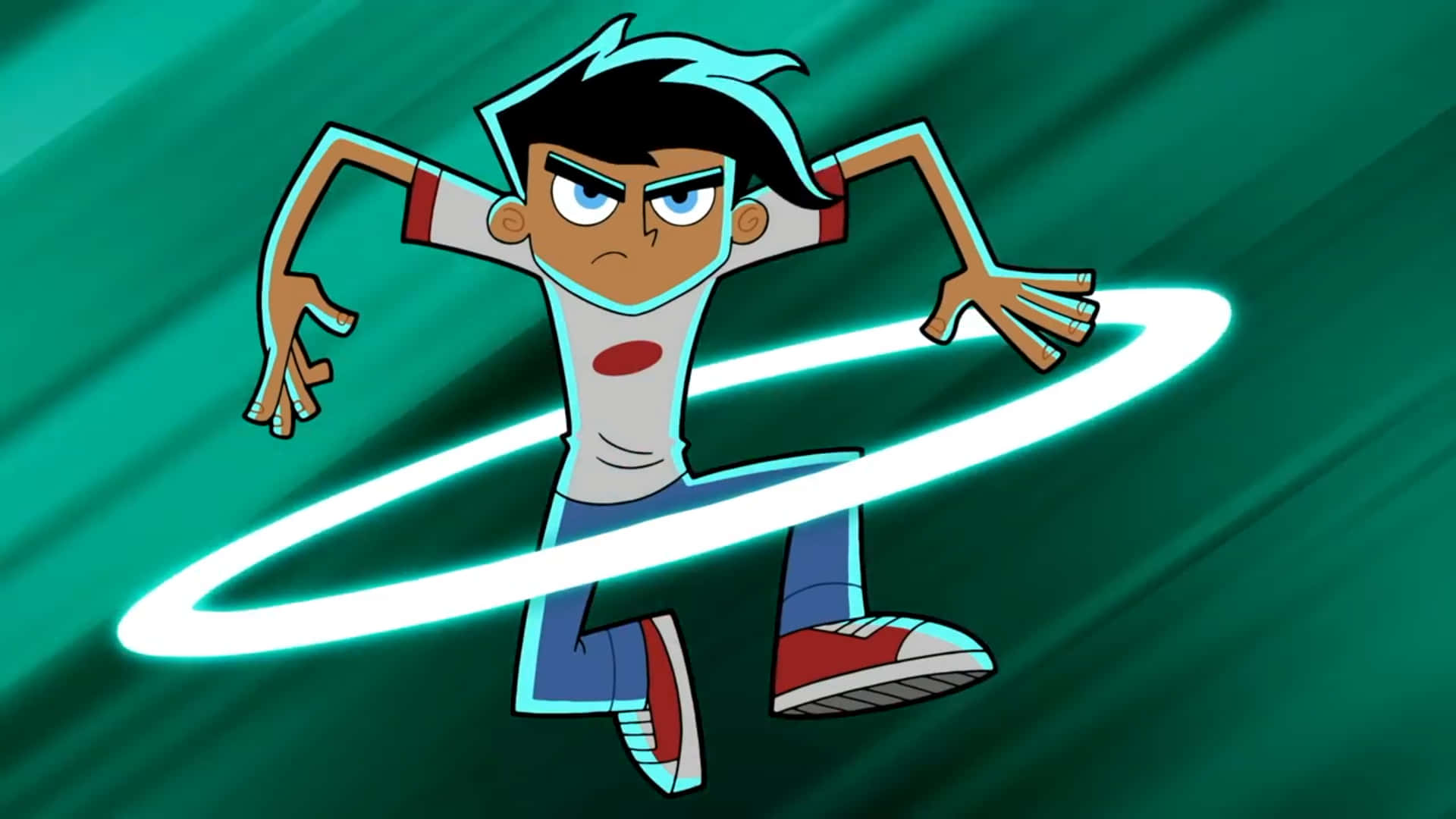 Danny Phantom, white shirt, blue pants, Full HD Desktop Wallpaper