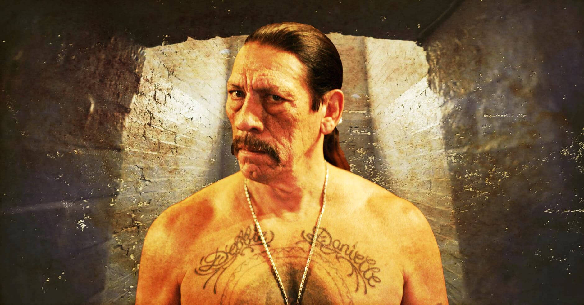 Danny Trejo, underground tunnel, dimly lit, HD Desktop Wallpaper