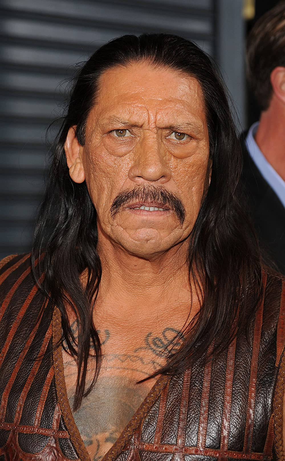 Danny Trejo, leather shirt, brown leather vest, HD Phone Wallpaper