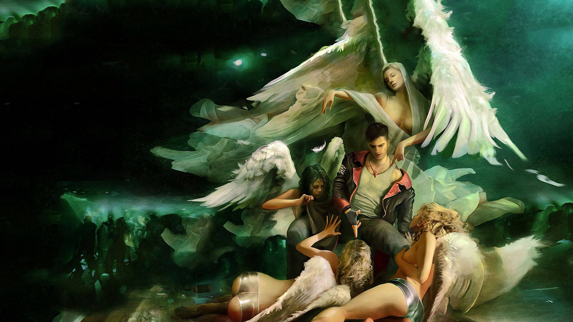 Dante, Devil May Cry, angels, Full HD Desktop Wallpaper