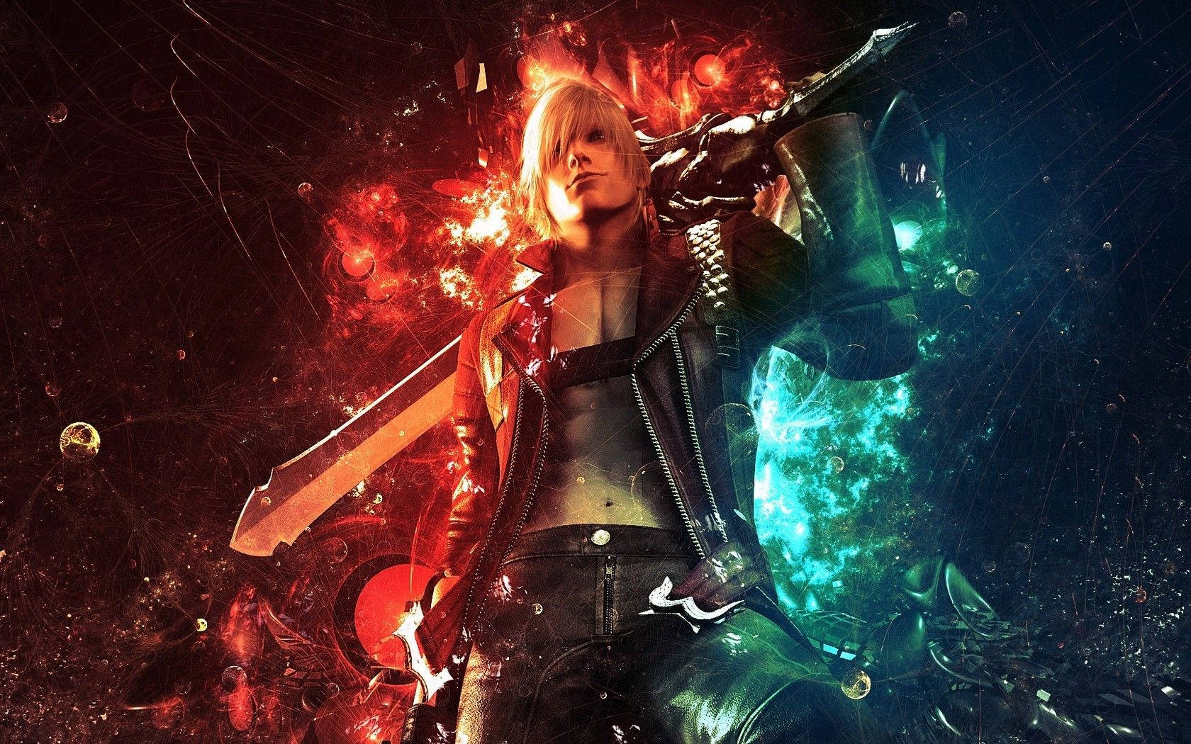 Dante, Devil May Cry, glowing sword, HD Desktop Wallpaper