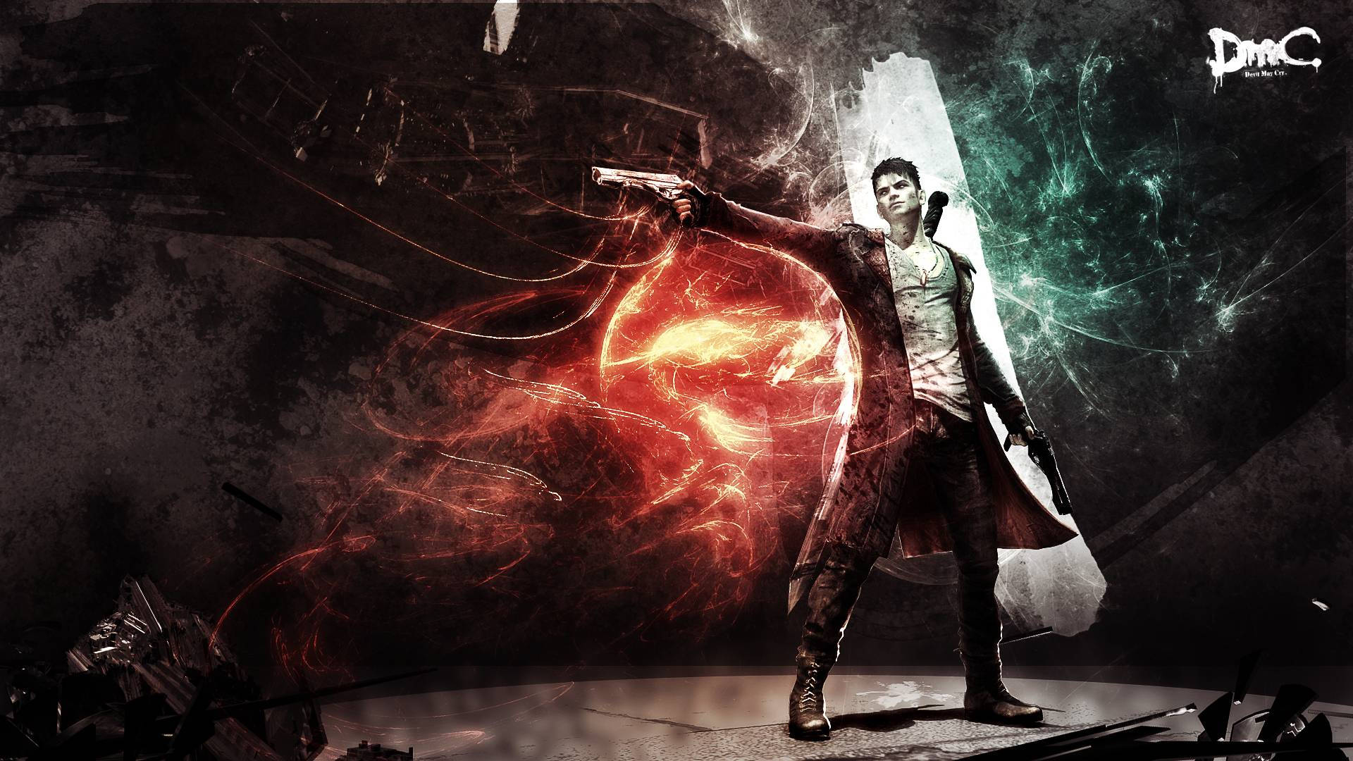 Dante, Devil May Cry 5, red coat, Full HD Desktop Wallpaper