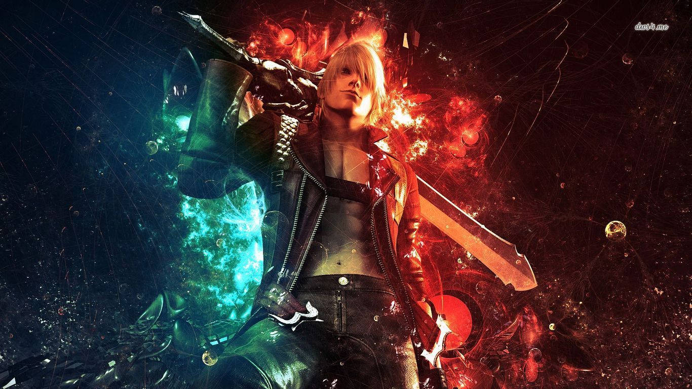 Dante, Devil May Cry, glowing sword, HD Desktop Wallpaper