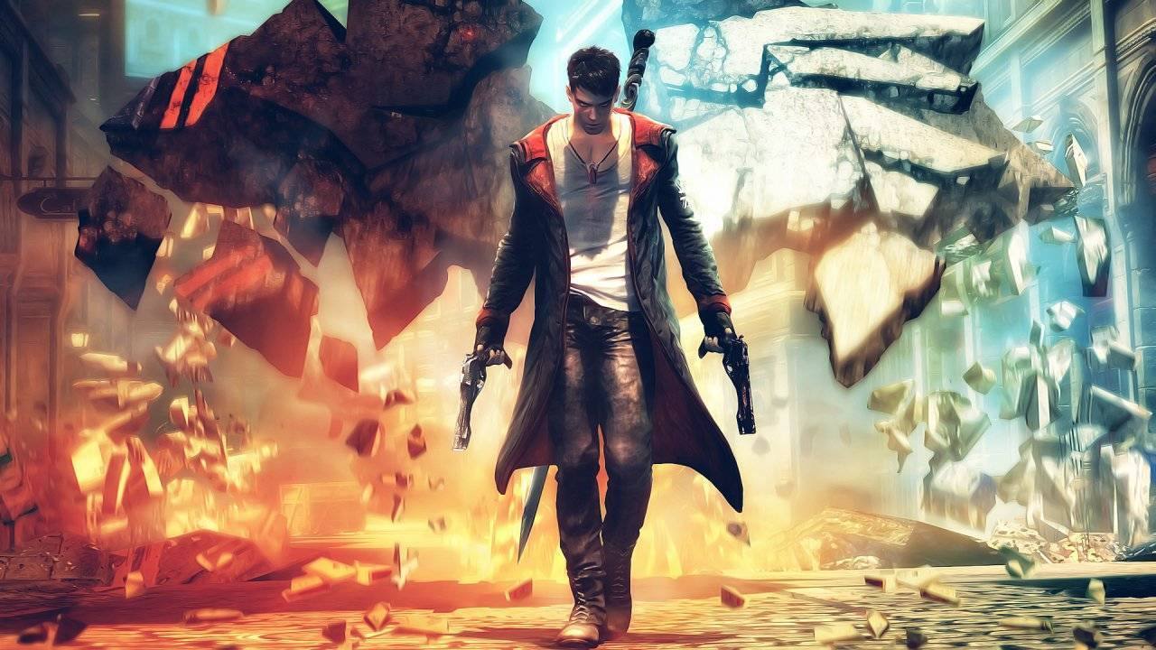 Dante, Devil May Cry, red-lined coat, HD Desktop Wallpaper