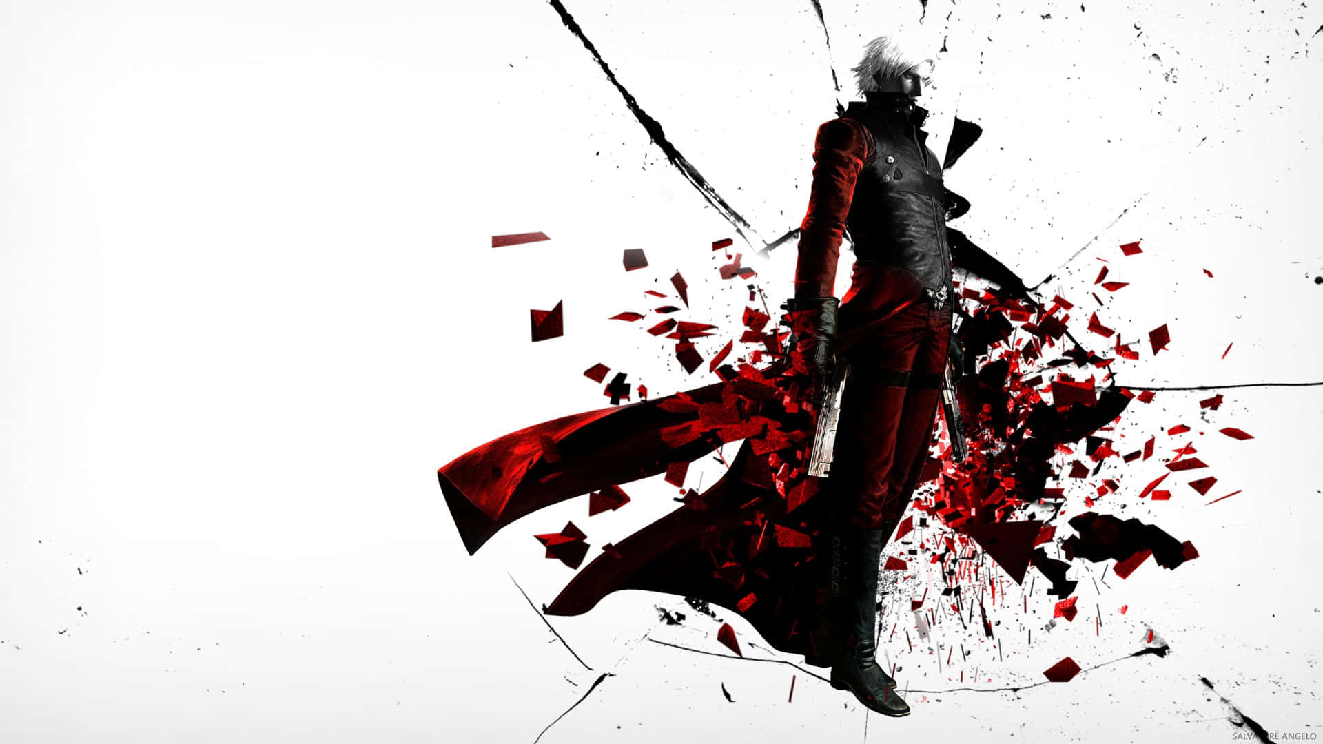 Dante, Devil May Cry, red and black armor, Full HD Desktop Wallpaper