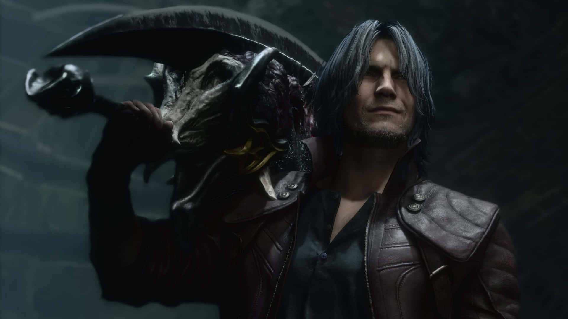 Dante, Devil May Cry, grey hair, Full HD Desktop Wallpaper