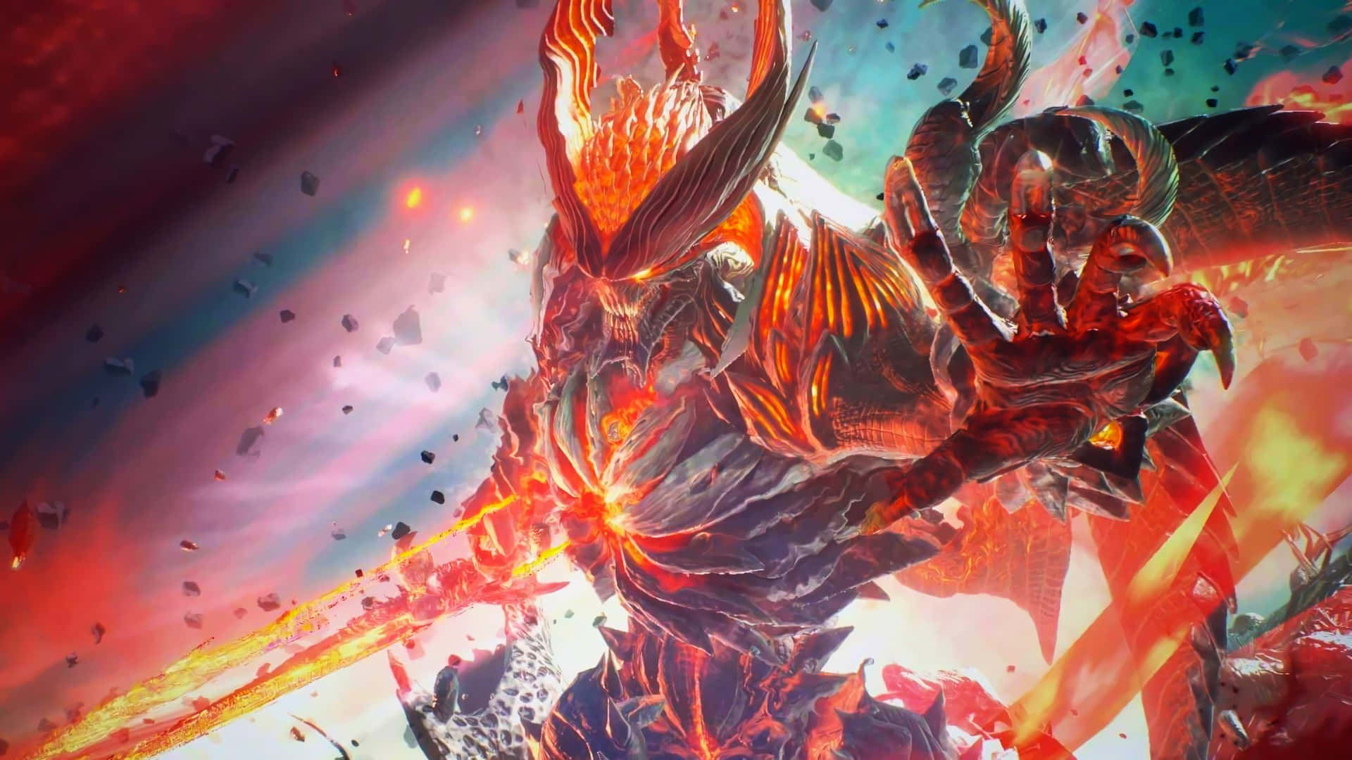 Dante, Devil May Cry, fiery demonic warrior, Full HD Desktop Wallpaper