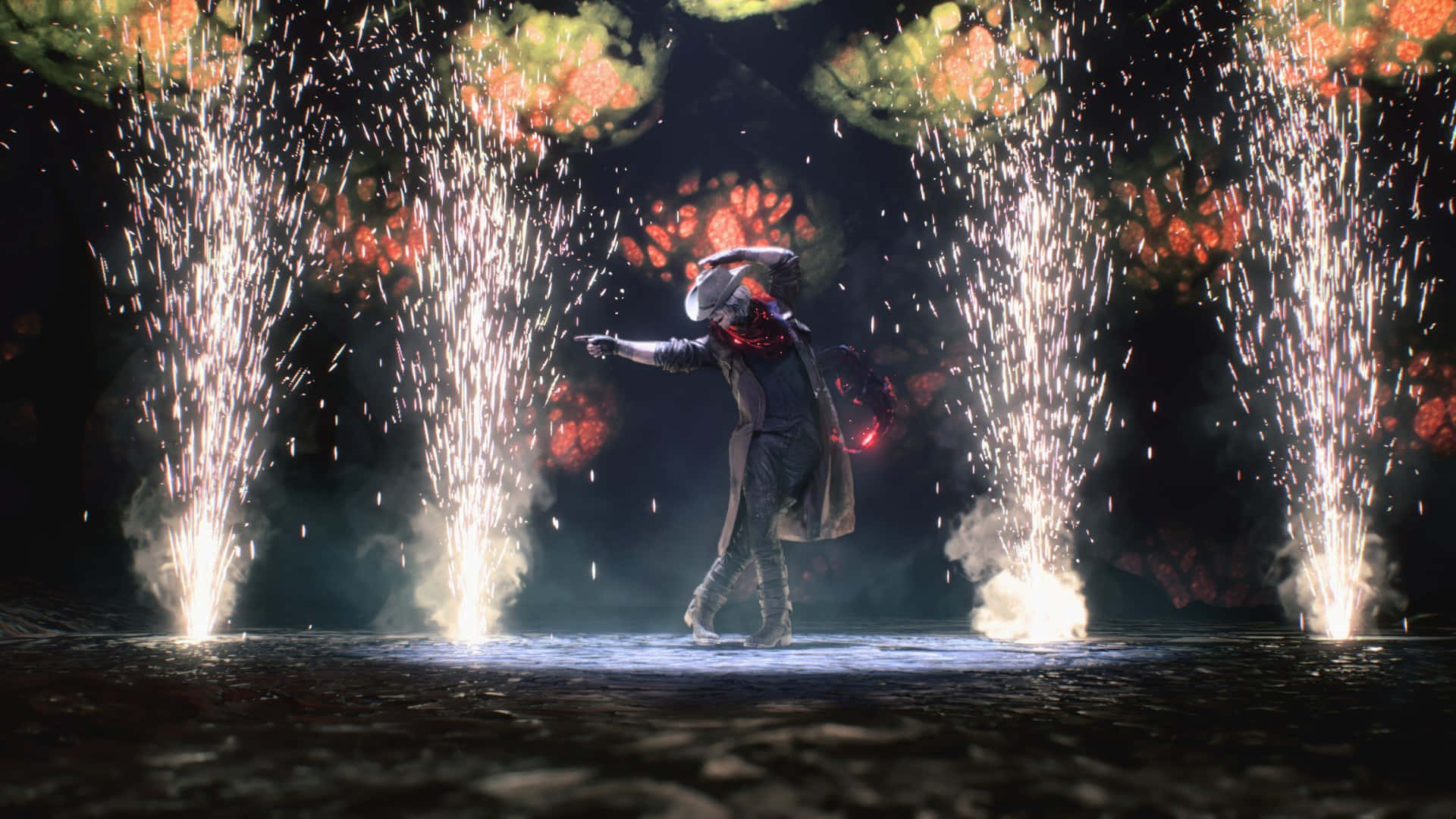 Dante, Devil May Cry, fireworks, Full HD Desktop Wallpaper