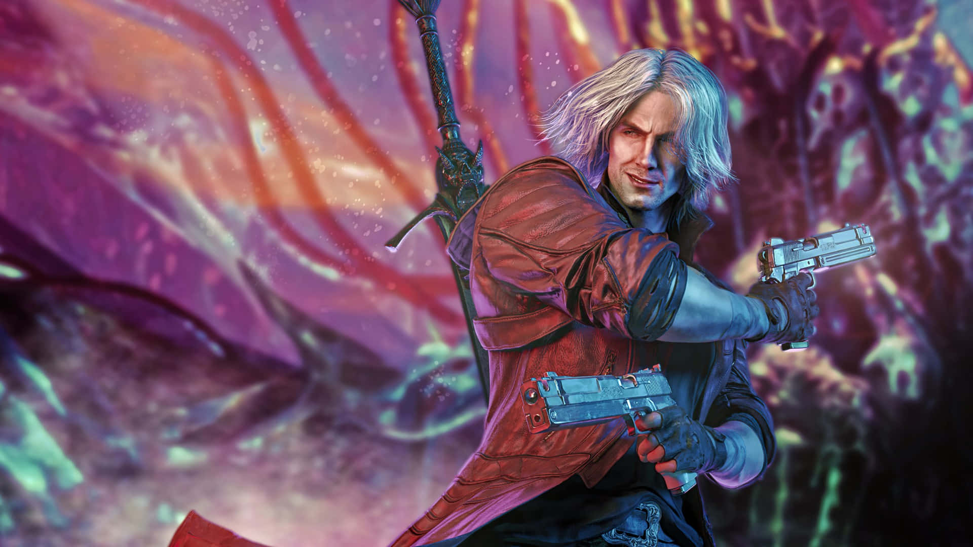 Dante, Devil May Cry, red coat, Full HD Desktop Wallpaper