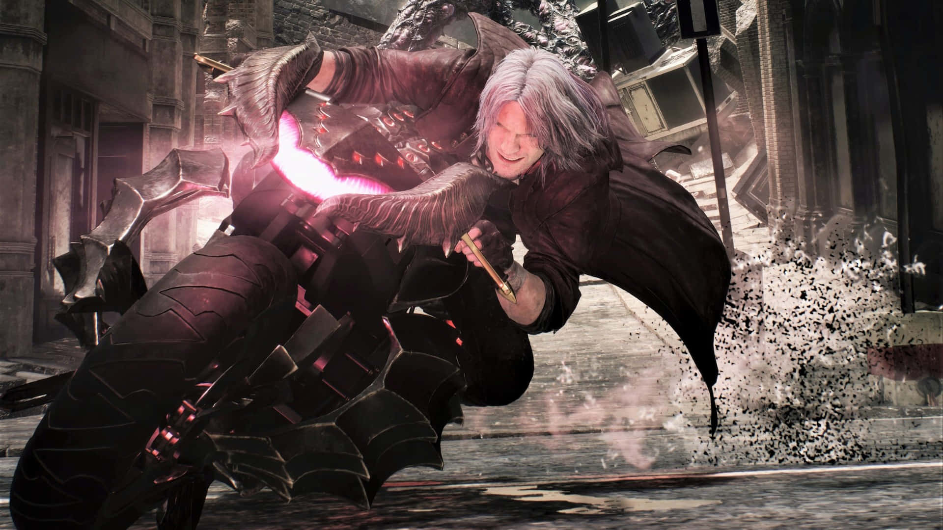 Dante, Devil May Cry, glowing pink sword, Full HD Desktop Wallpaper