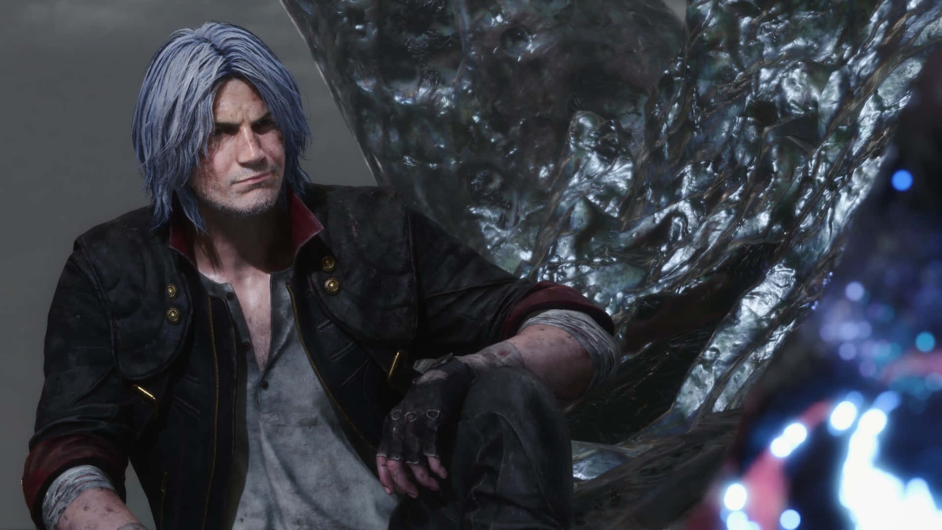 Dante, Devil May Cry, blue hair, Full HD Desktop Wallpaper