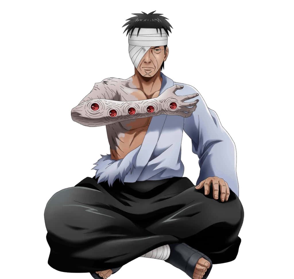Danzo Shimura, bandaged eye, red-ringed arm, SD Desktop Wallpaper