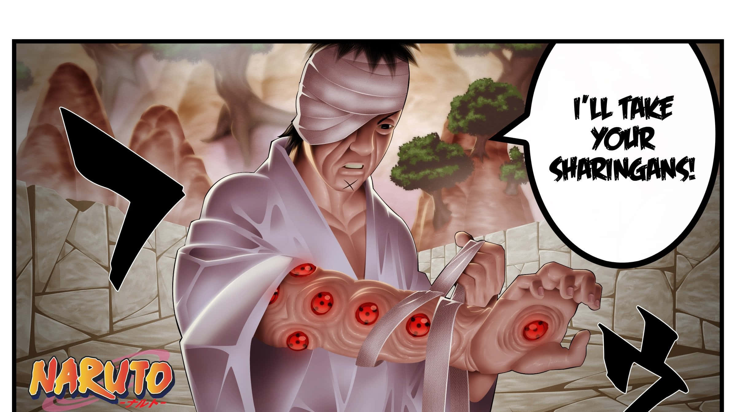 Danzo Shimura, kunai, white robe, Full HD Desktop Wallpaper