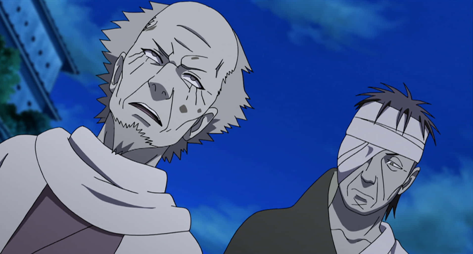 Danzo Shimura, white hair, eye patch, HD Desktop Wallpaper