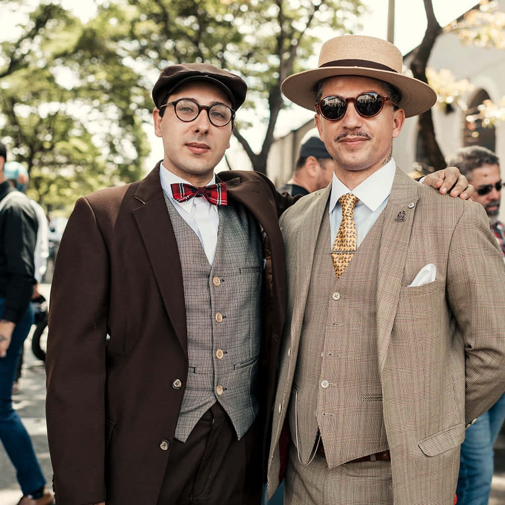 Classic Dapper Look, vintage suits, hats, SD Desktop Wallpaper