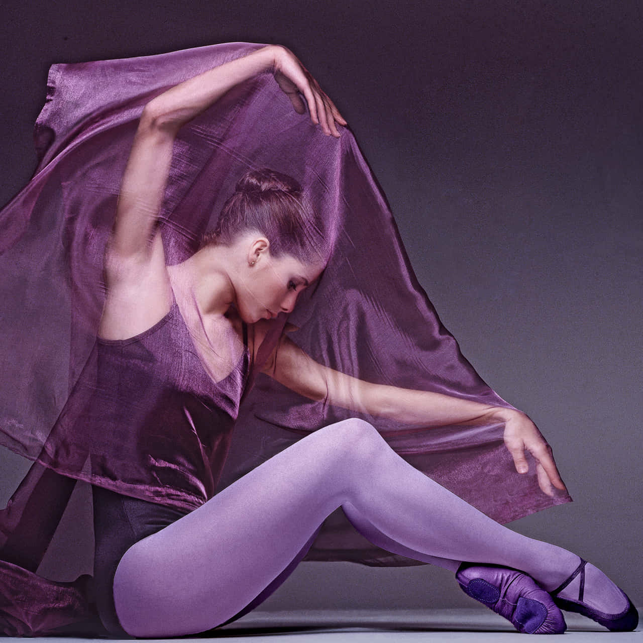 Darcey Bussell, purple leotard, tights, HD Desktop Wallpaper