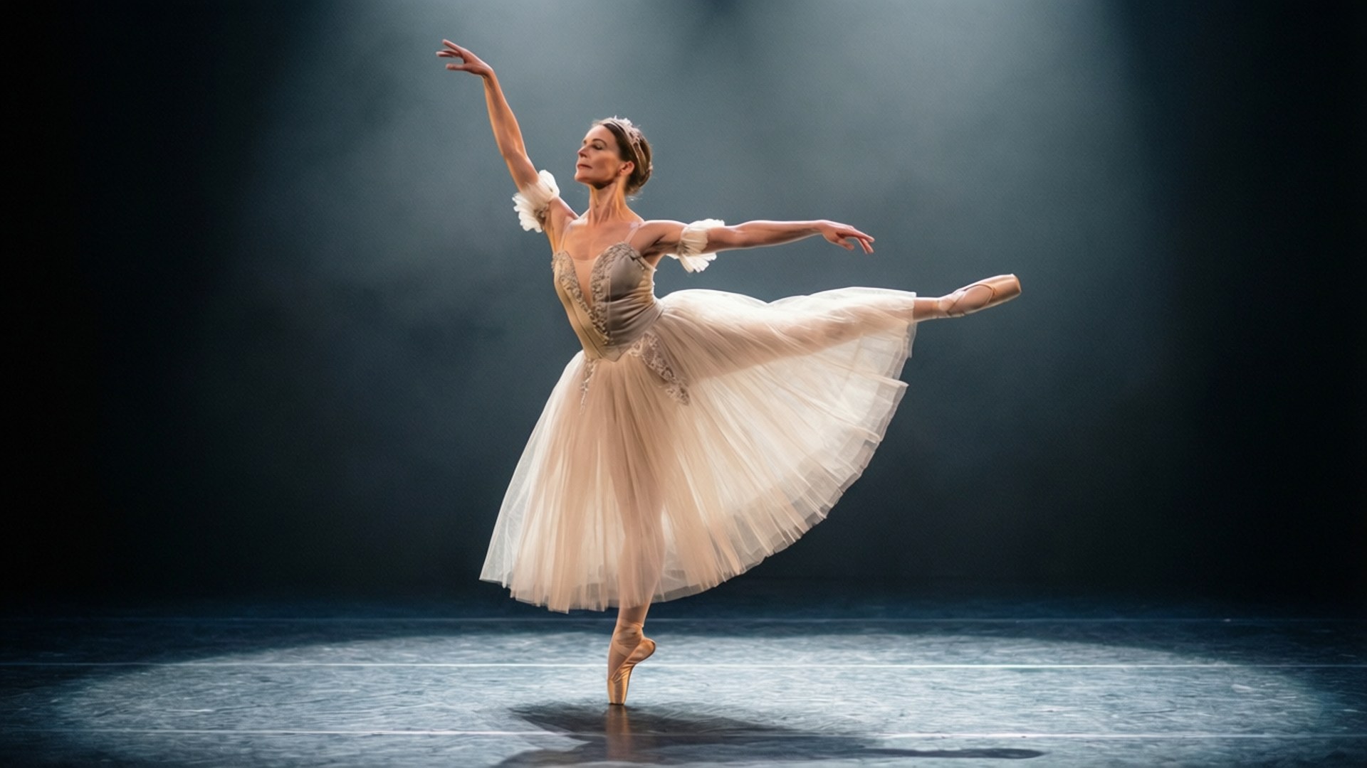Darcey Bussell, arabesque, spotlight, Full HD Desktop Wallpaper