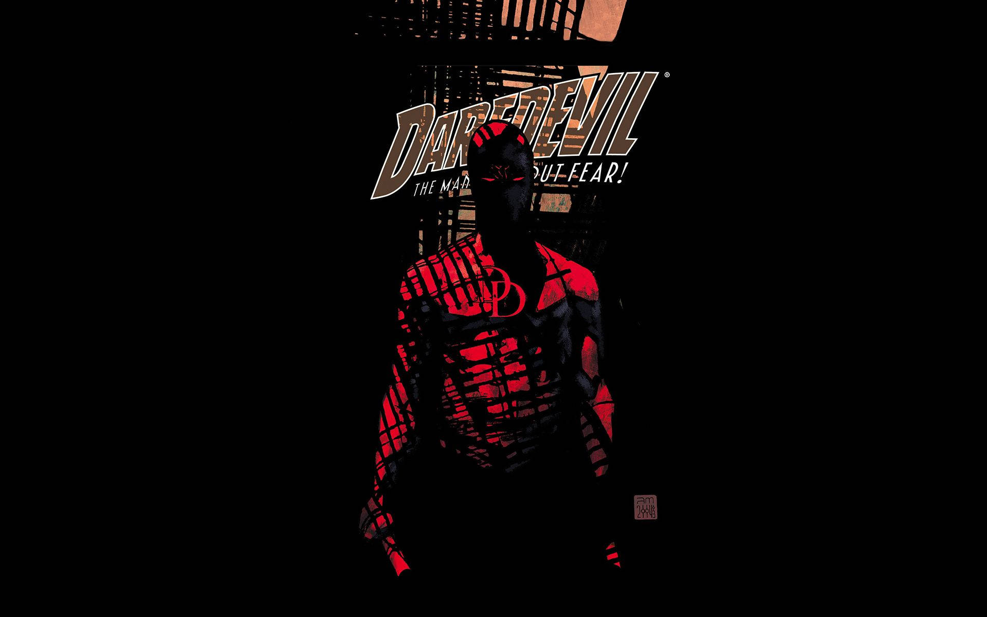 Daredevil, red and black costume, gritty urban backdrop, Full HD Desktop Wallpaper