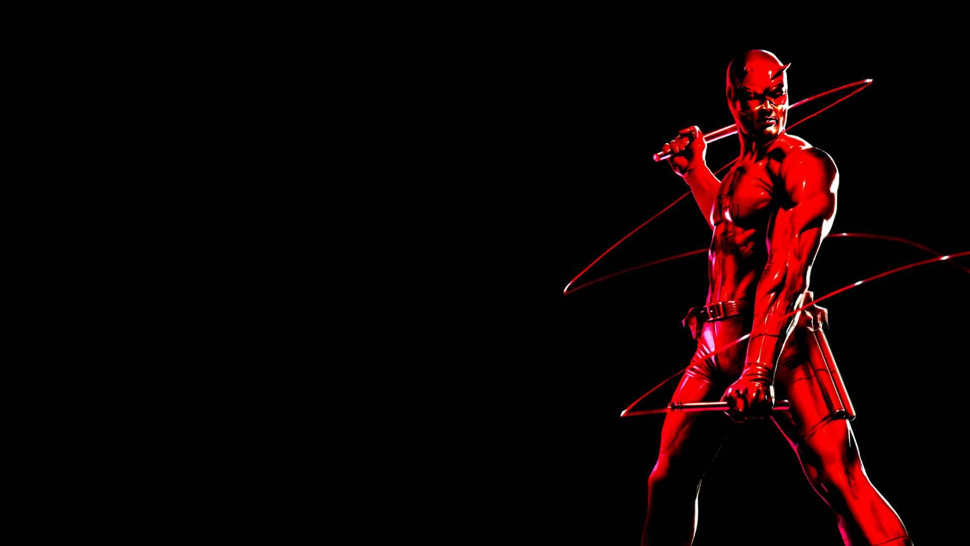 Daredevil, billy club, red-suited, Full HD Desktop Wallpaper