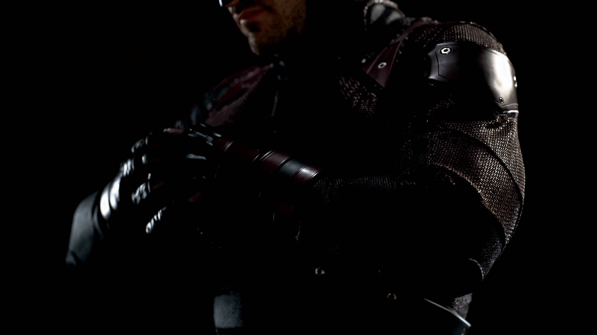 Daredevil, dark armor, weapon, Full HD Desktop Wallpaper