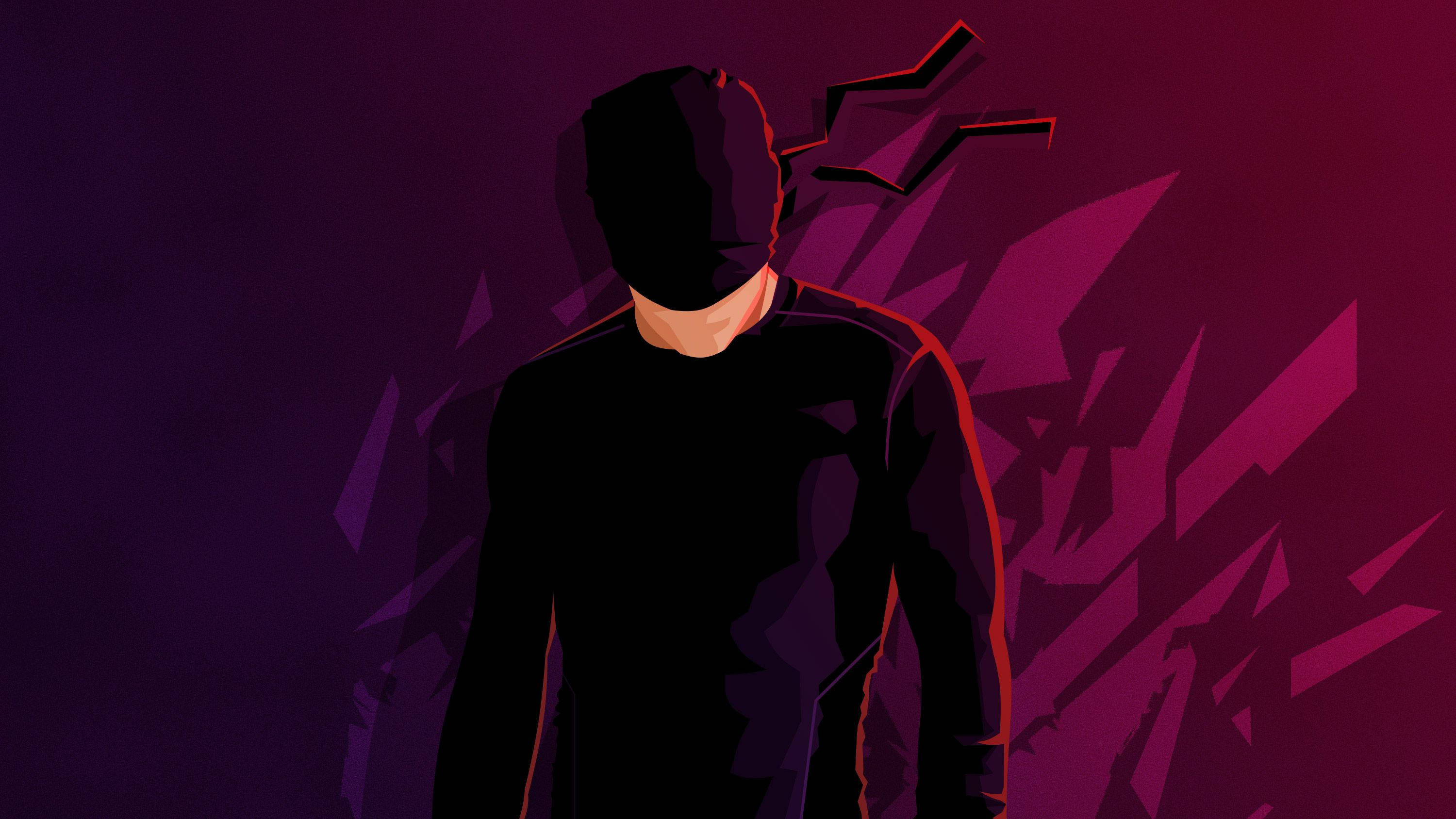 Daredevil, black and red, silhouette, 2K Desktop Wallpaper