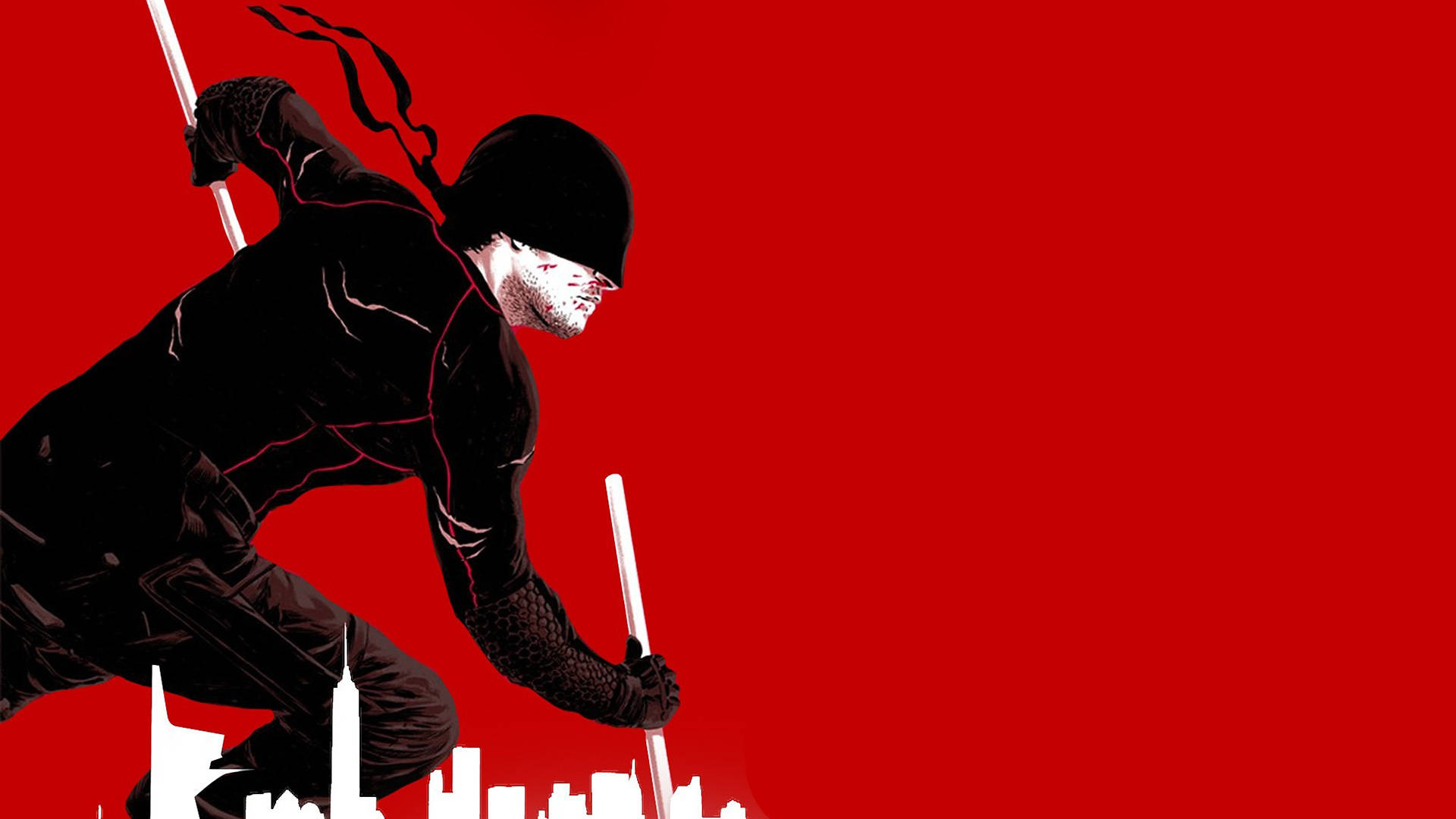 Daredevil, black, twin blades, Full HD Desktop Wallpaper
