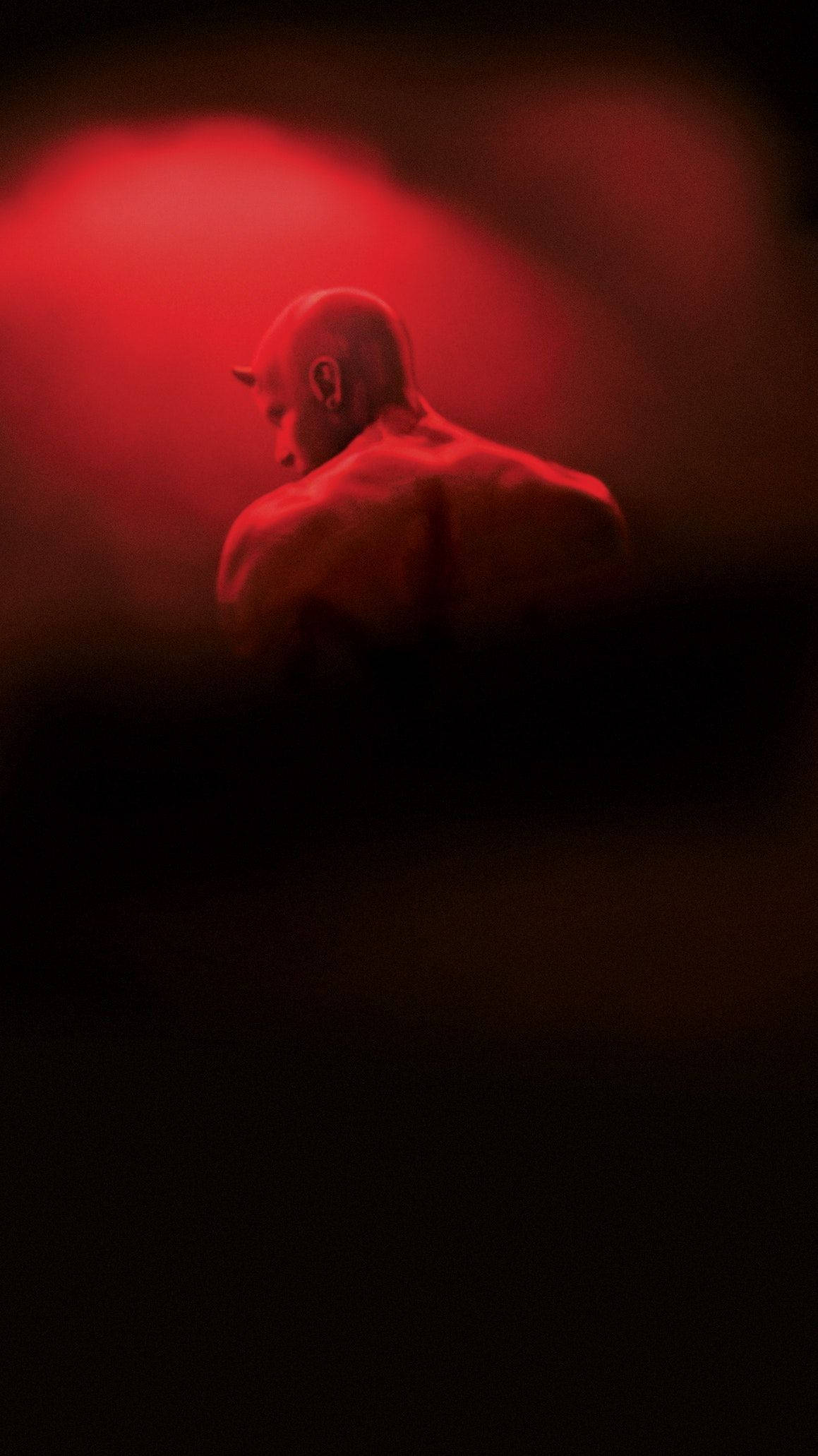Daredevil, horns, red light, Full HD Phone Wallpaper
