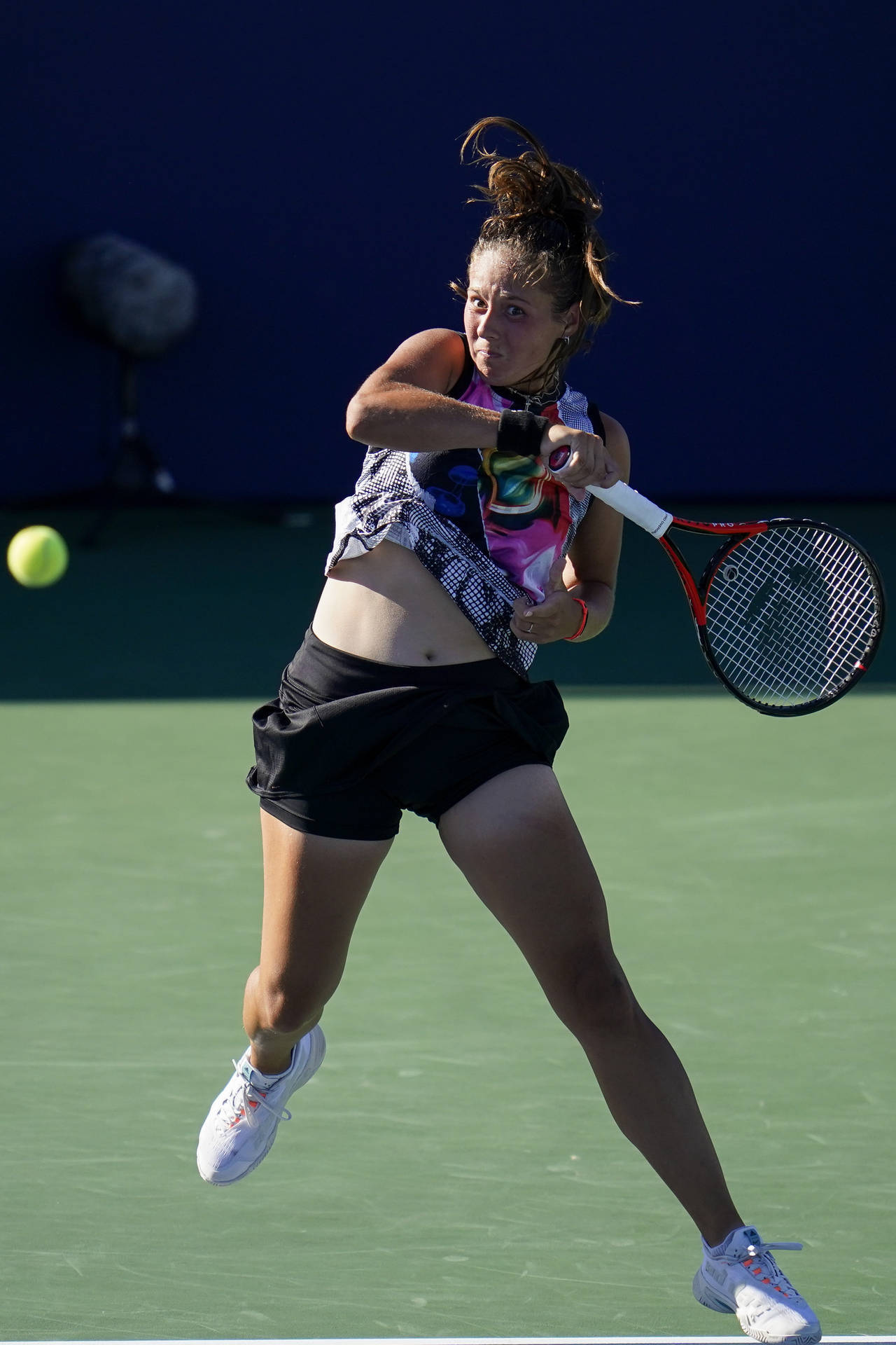 Daria Kasatkina, racket, yellow ball, Full HD Phone Wallpaper