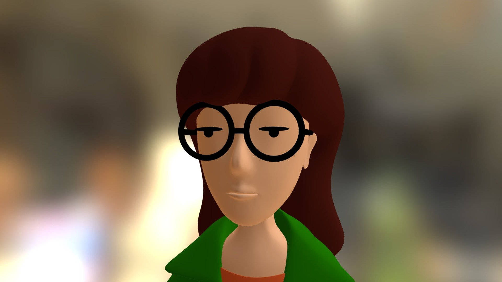 Daria, 3d-rendered, brown hair, Full HD Desktop Wallpaper