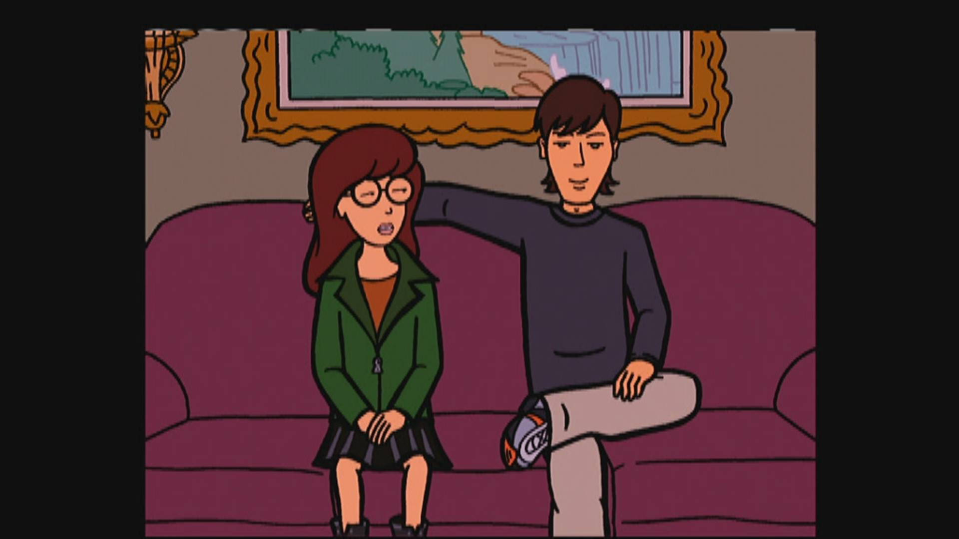 Daria, purple couch, living room, Full HD Desktop Wallpaper