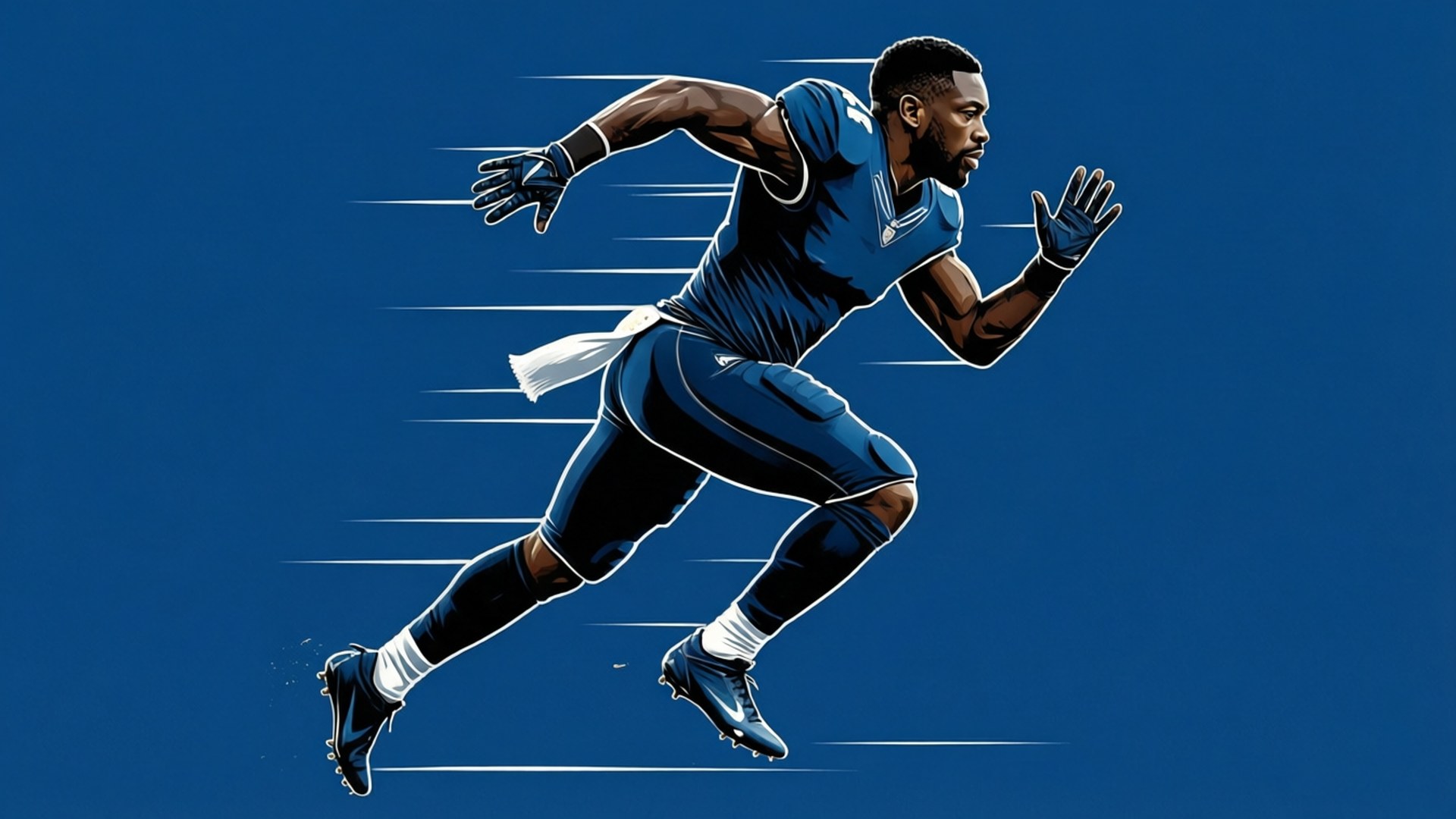 Darius Slay, silhouette, minimalist, Full HD Desktop Wallpaper