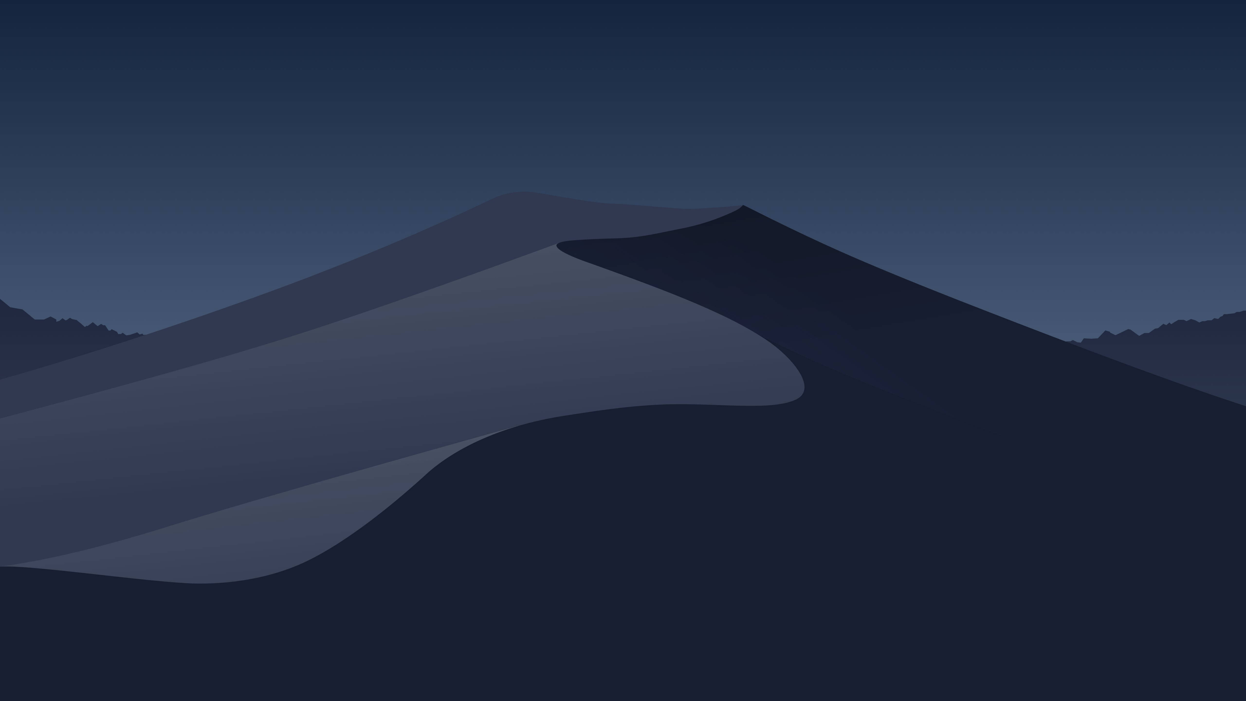 4K, minimalist, dark dunes, 5K Desktop Wallpaper
