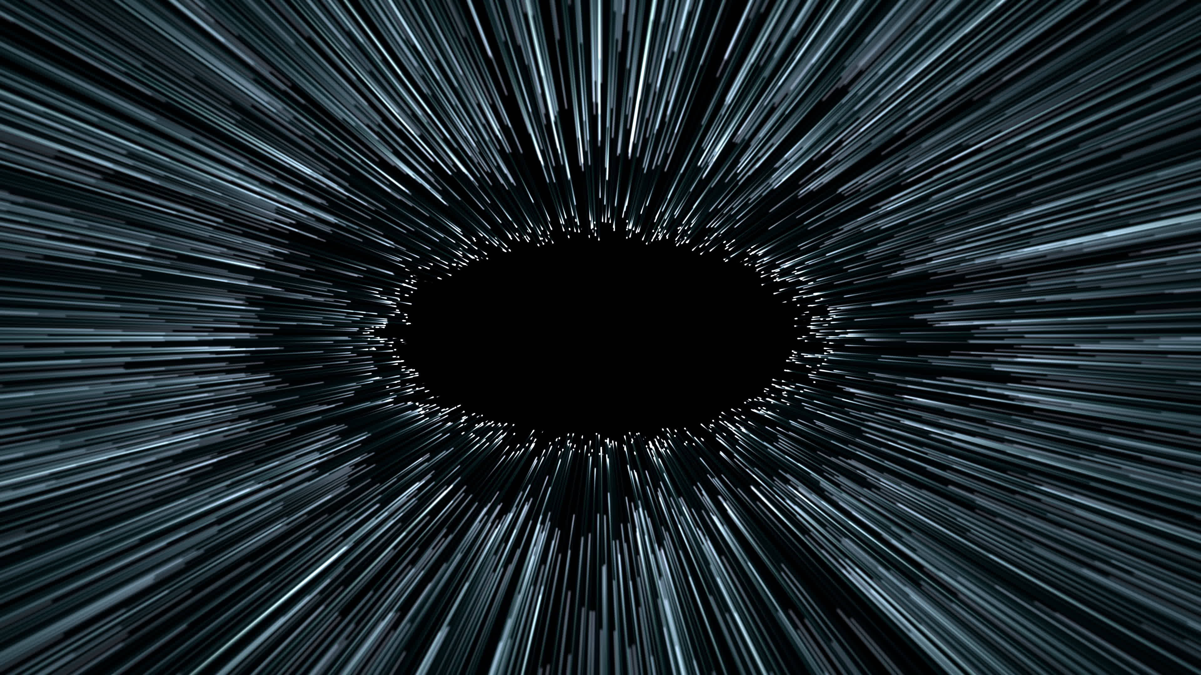 4K, black hole, light streaks, 4K Desktop Wallpaper