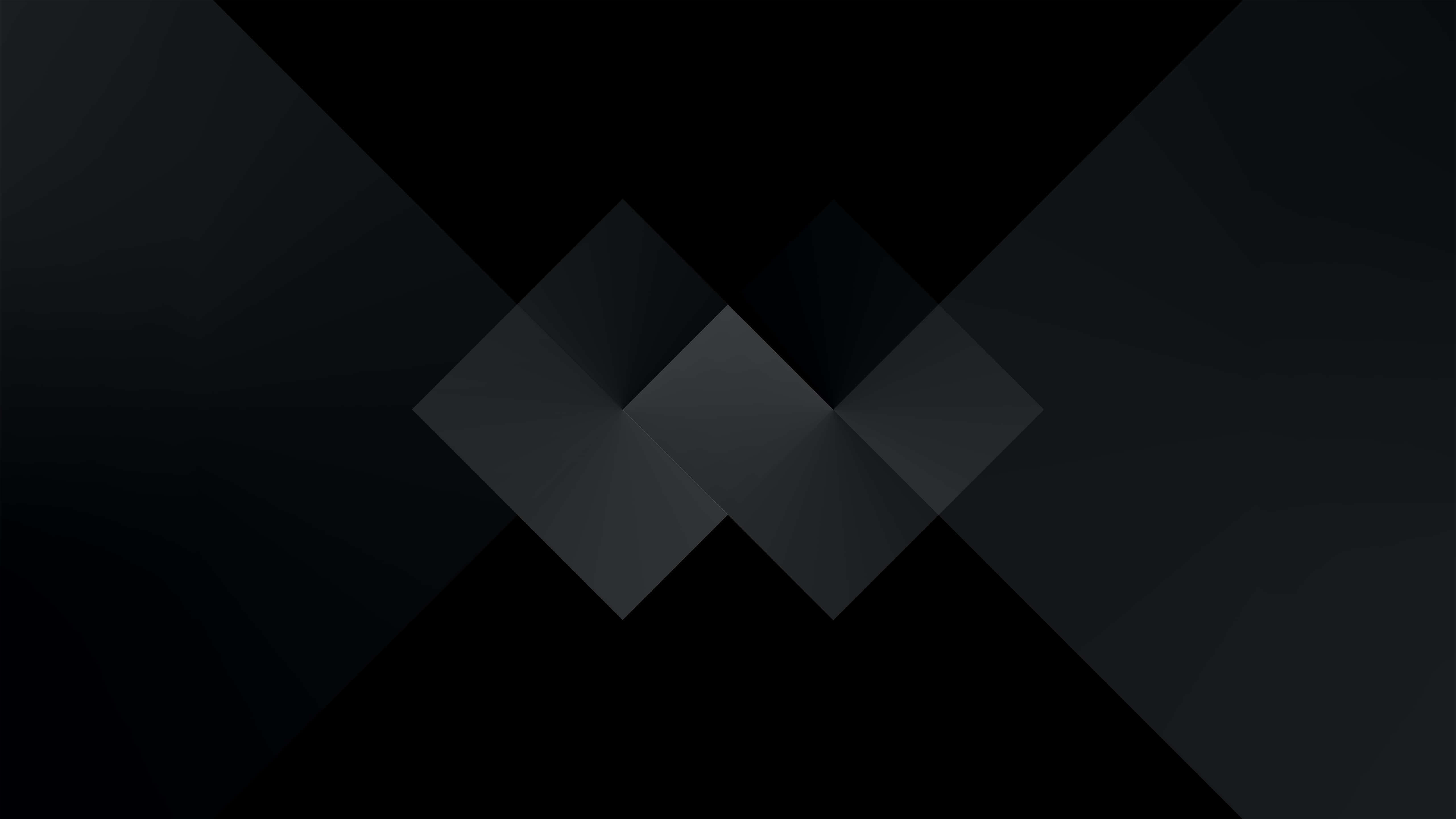 dark abstract art, black background, dark gray diamond shapes, 5K Desktop Wallpaper