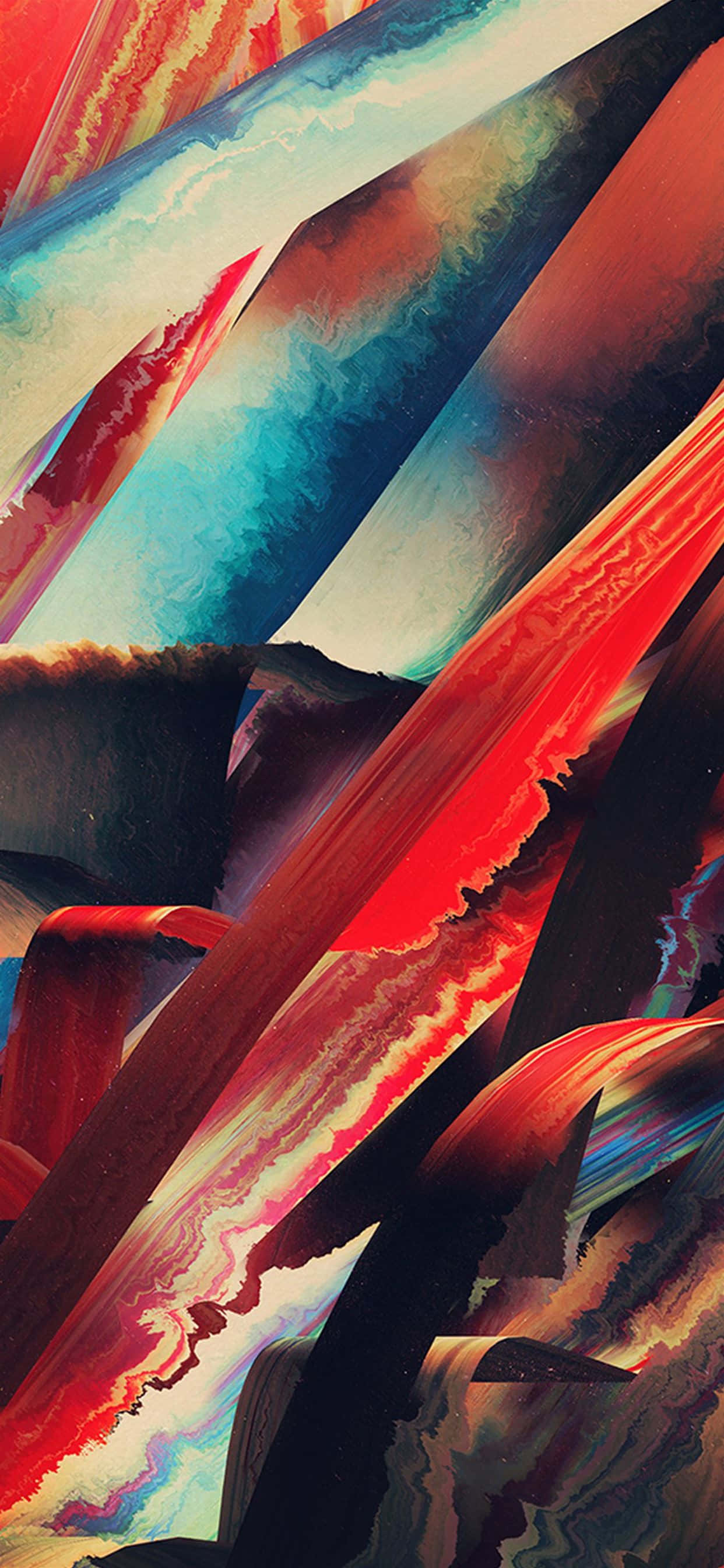 dark abstract art, red, blue, 2K Phone Wallpaper