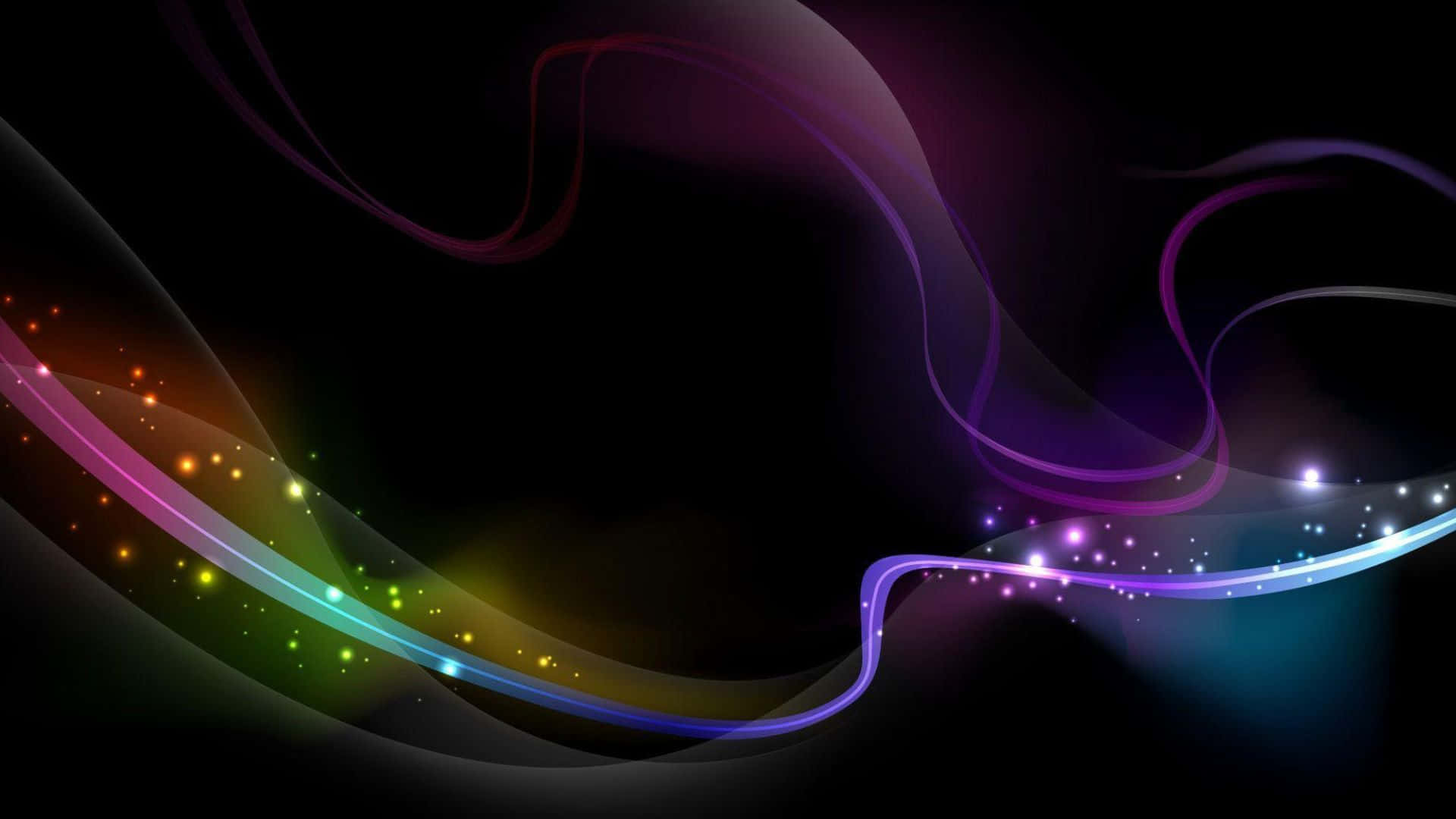 dark abstract art, rainbow light, deep black background, Full HD Desktop Wallpaper