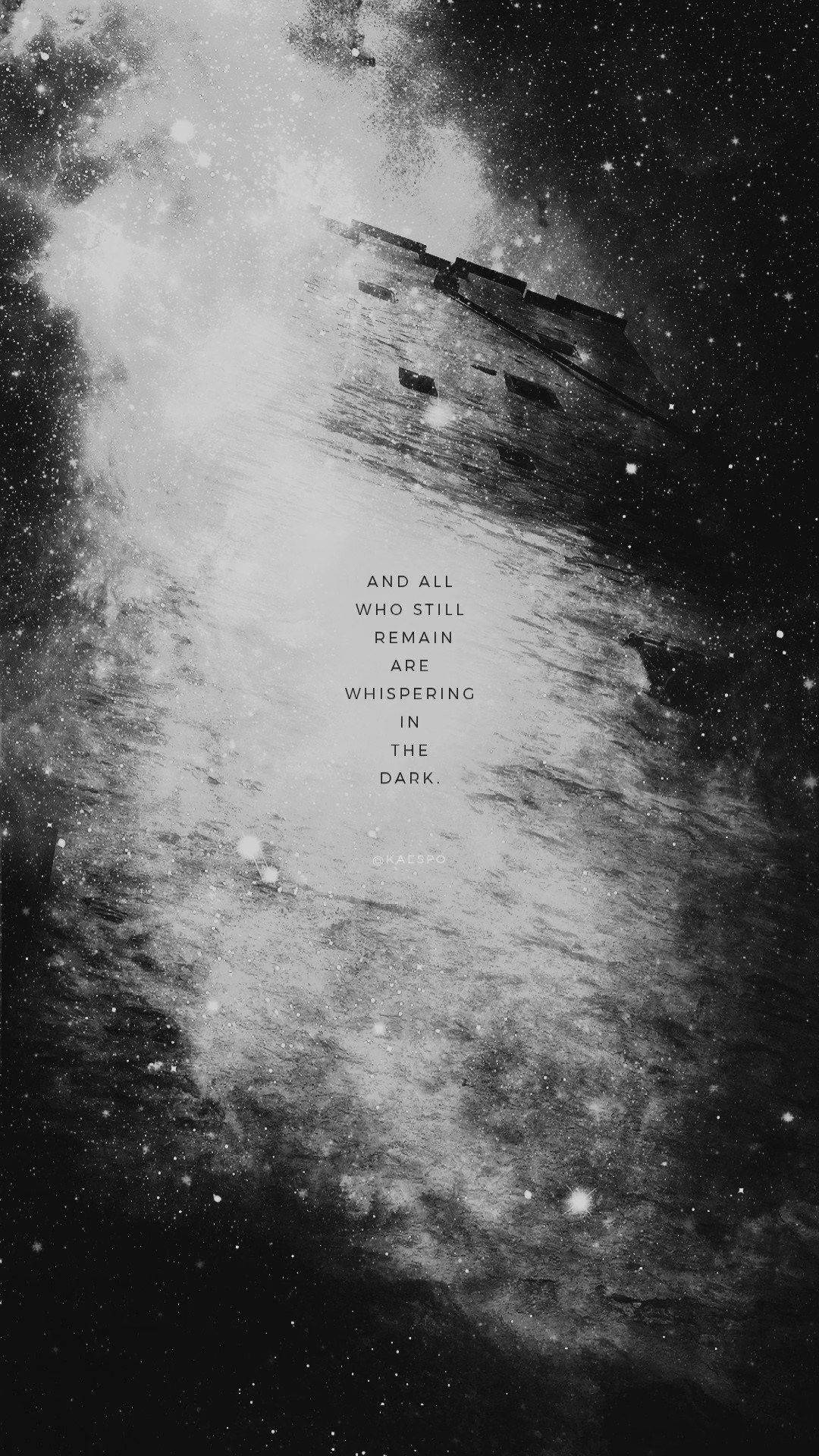 Black Aesthetic iPhone, Dark Sky, monochrome cosmic scene, Full HD Phone Wallpaper