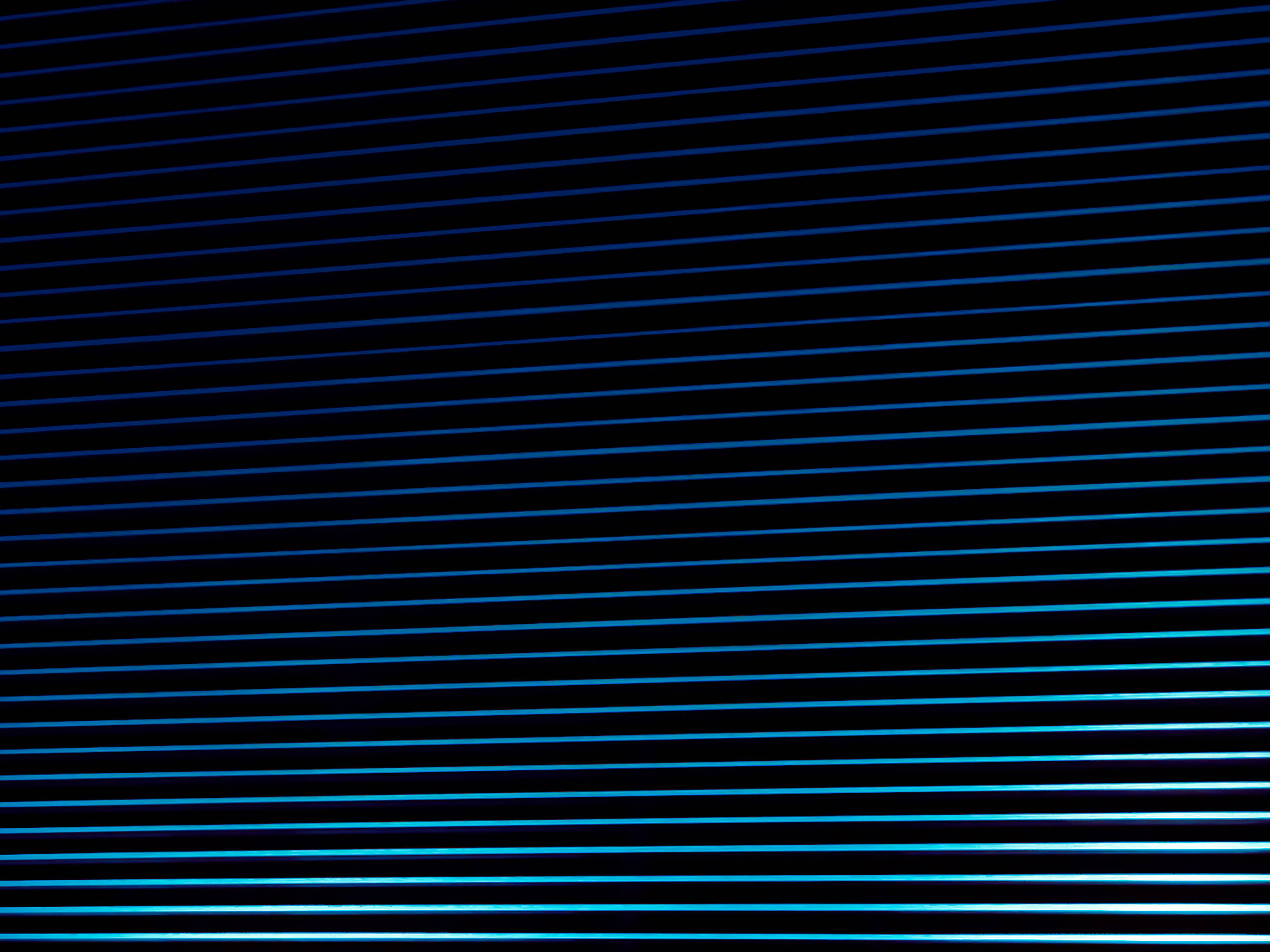 Dark Abstract, neon lines, glowing blue horizontal lines, 2K Desktop Wallpaper
