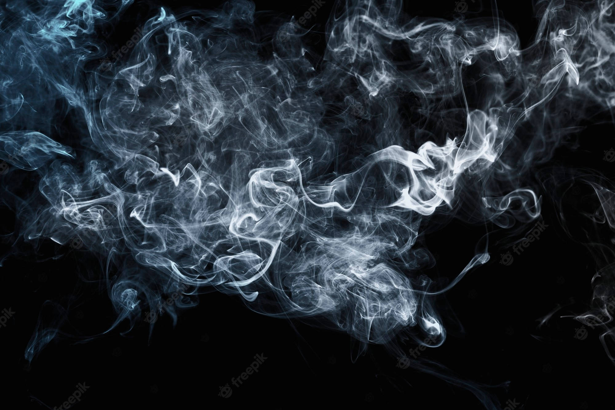 Dark Aesthetic Computer, willowy smoke, cool blue, Full HD Desktop Wallpaper
